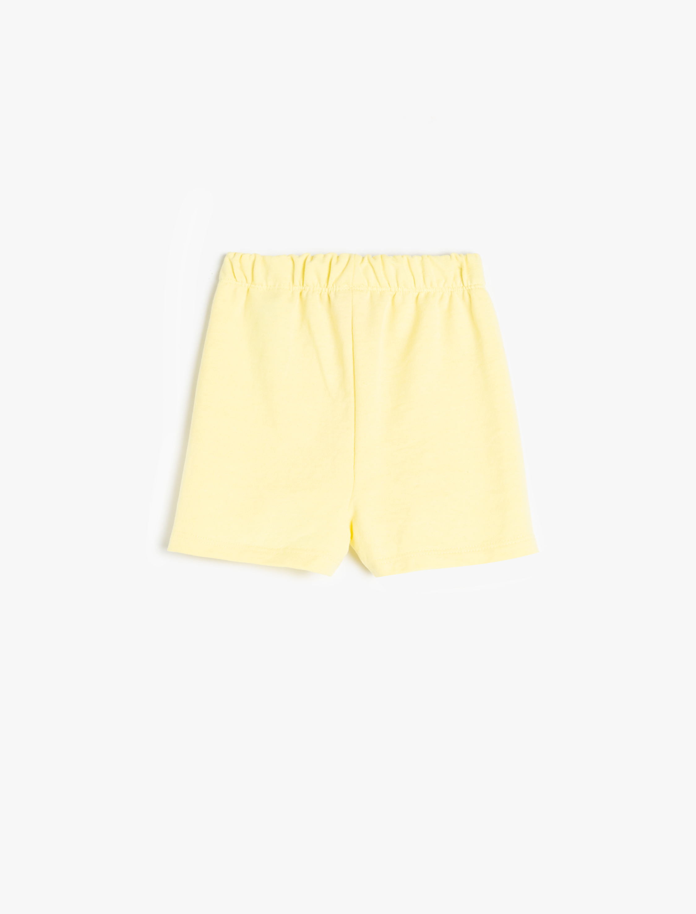  Kız Bebek Beli Lastikli Pamuk Karışımlı Basic Şort