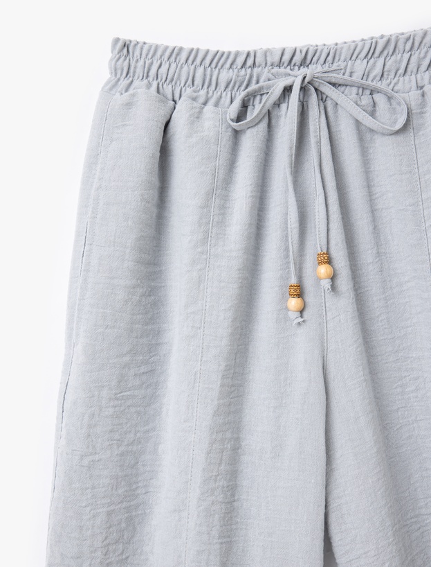 Rahat Kalıp Beli Bağlamalı Cepli Balon Fit Pantolon_2