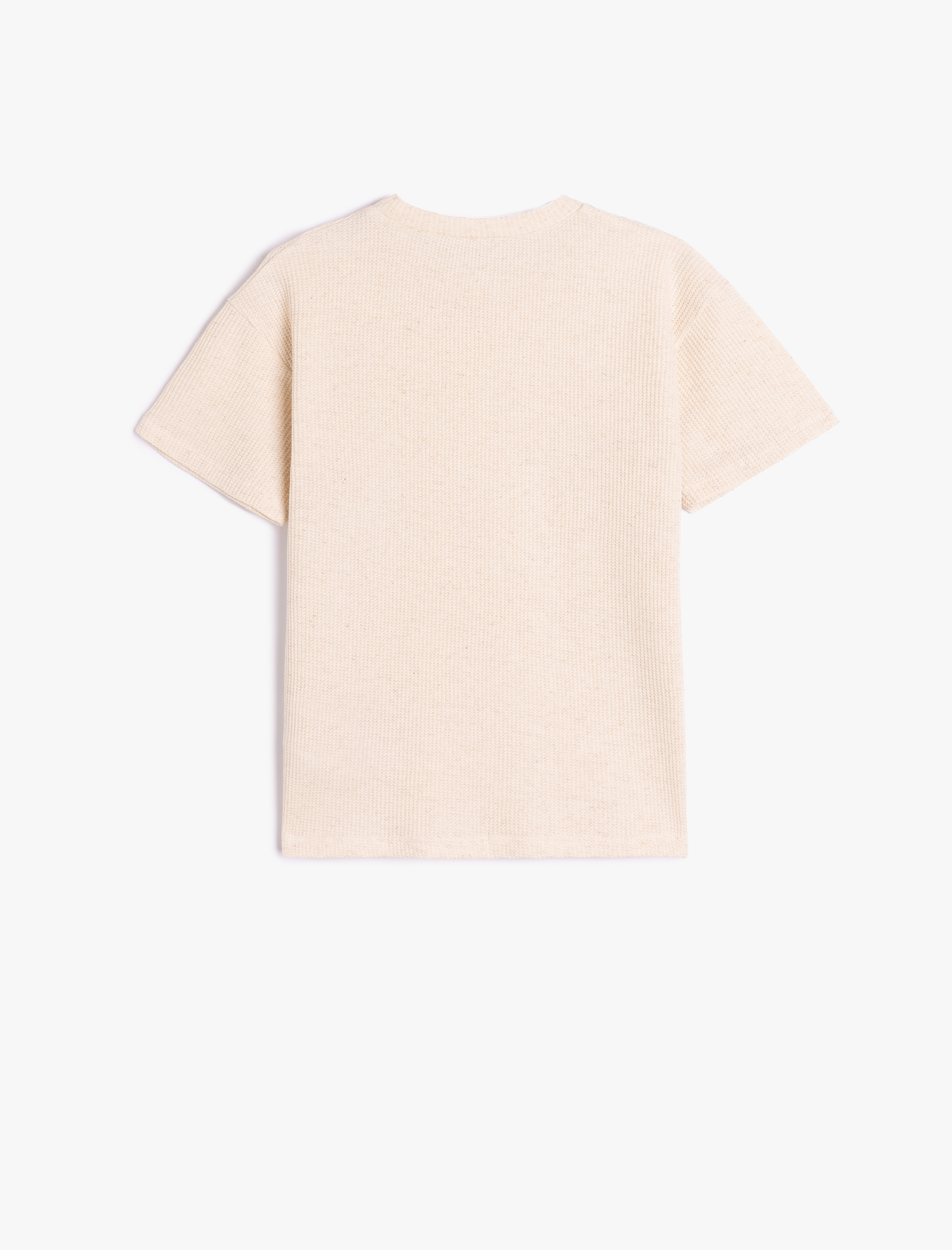  Erkek Çocuk Pamuklu Bisiklet Yaka Kısa Kollu Oversize Basic Tişört