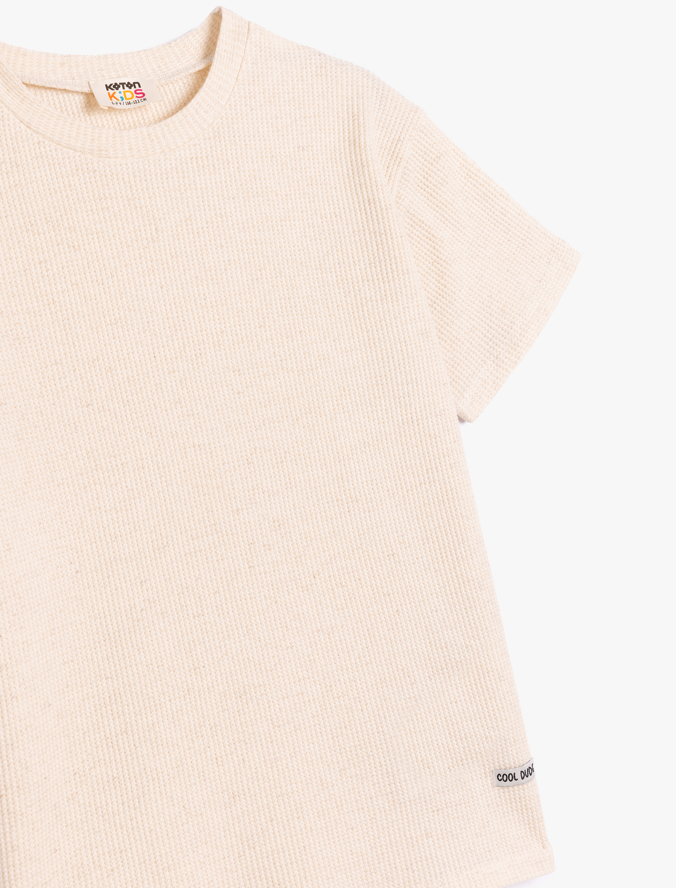  Erkek Çocuk Pamuklu Bisiklet Yaka Kısa Kollu Oversize Basic Tişört