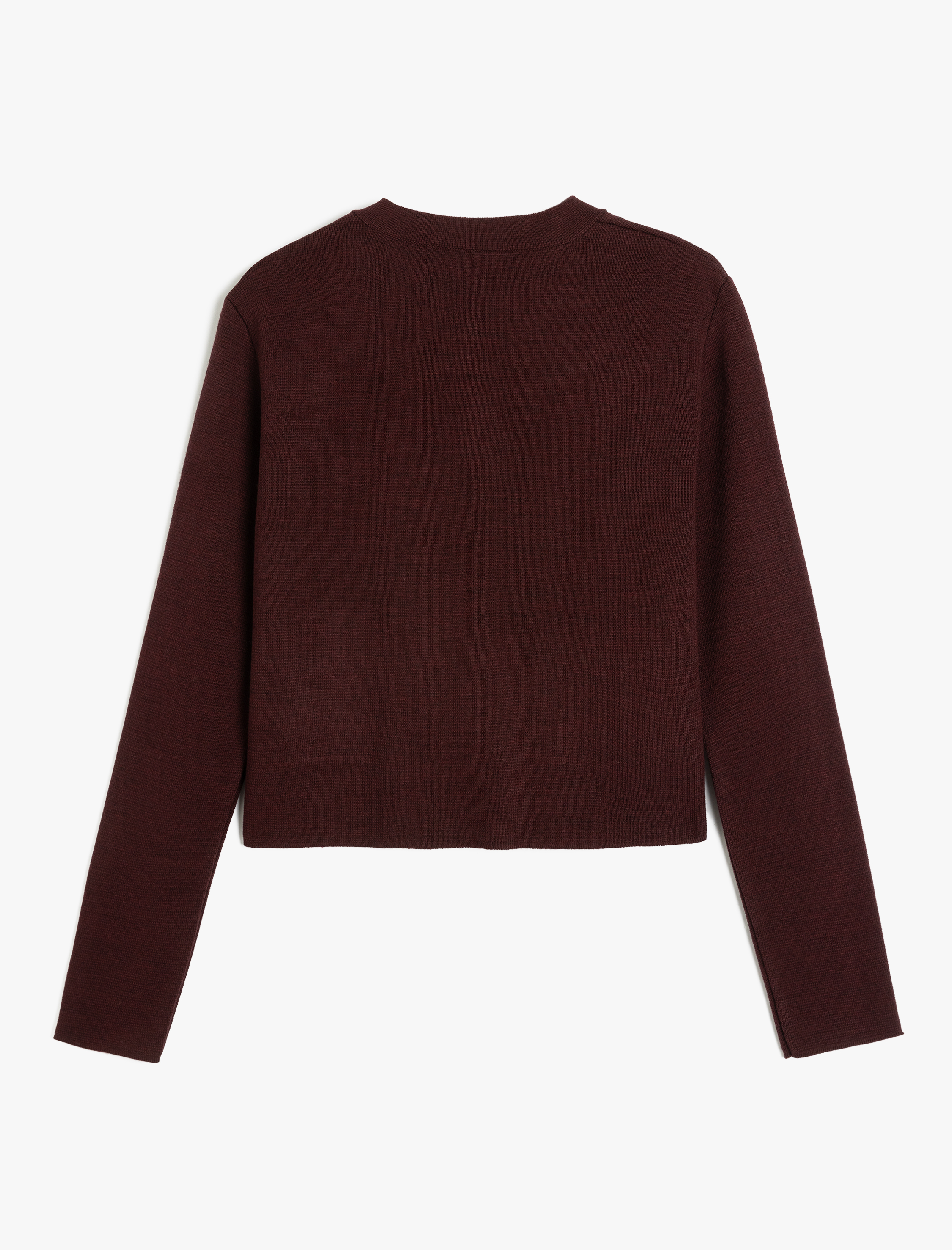   Bisiklet Yaka Uzun Kollu Düğmeli Triko Hırka