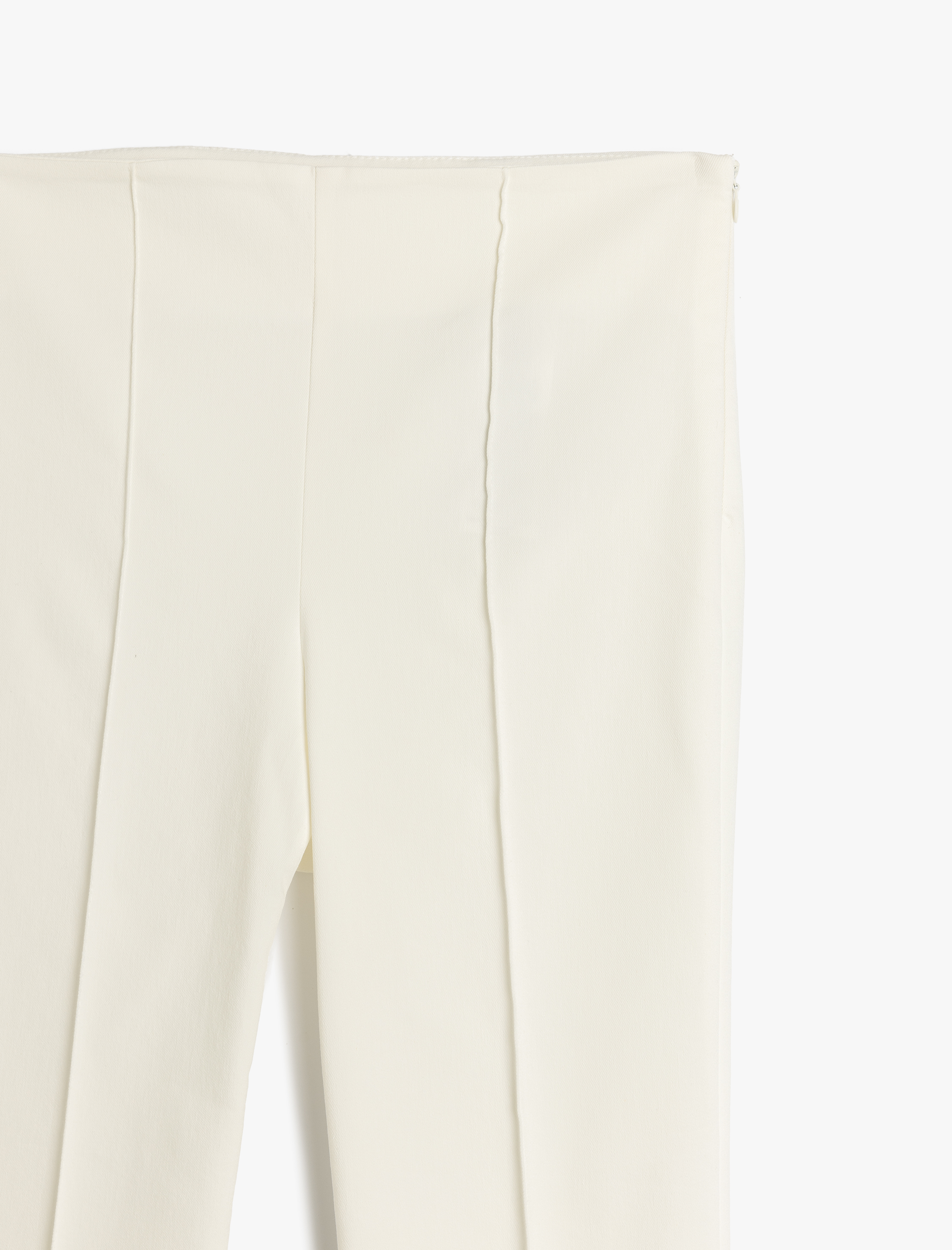 Standart Bel Slim Fit Nervürlü İspanyol Paça Pantolon