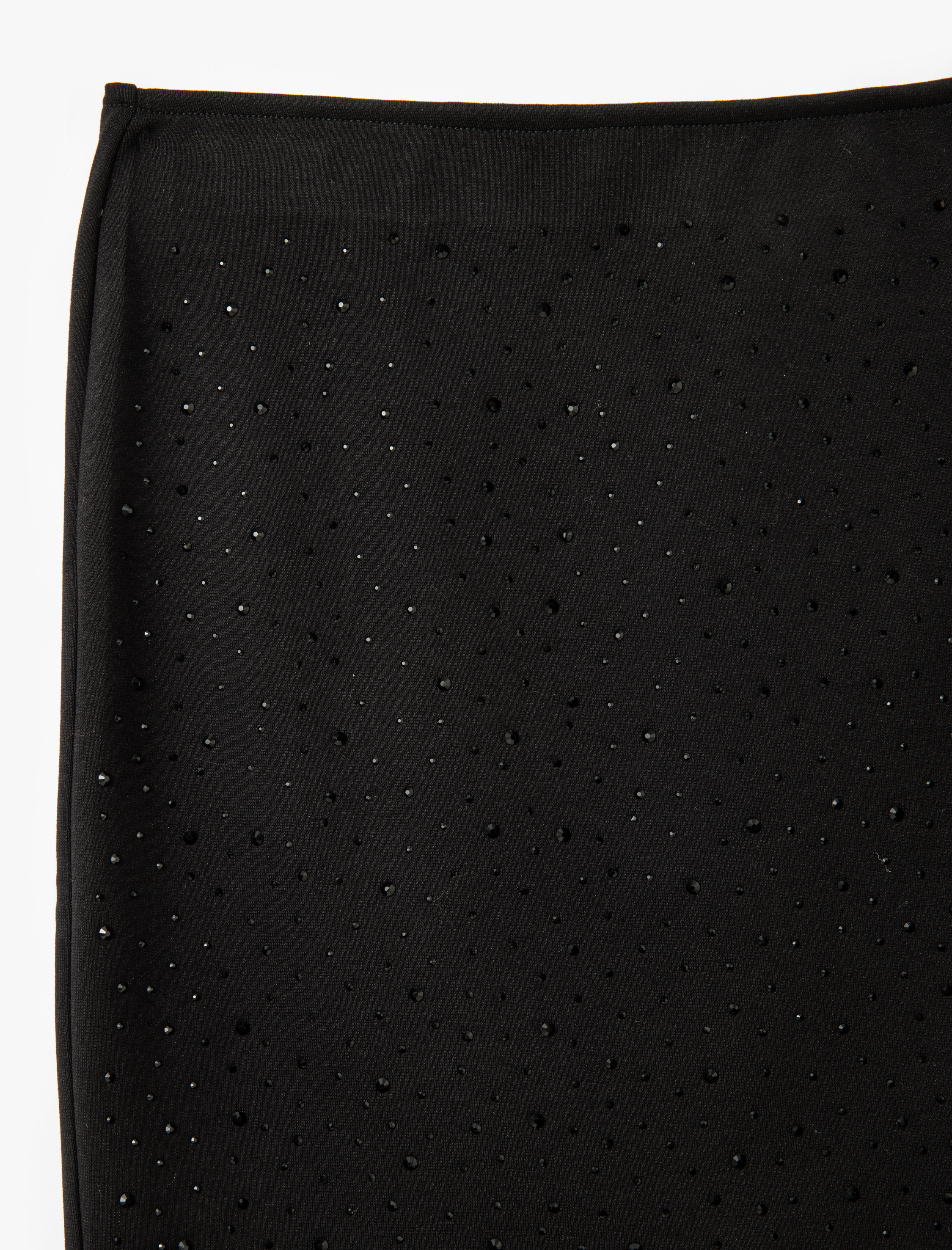   Yüksek Bel Slim Fit Taş Detaylı Mini Abiye Etek