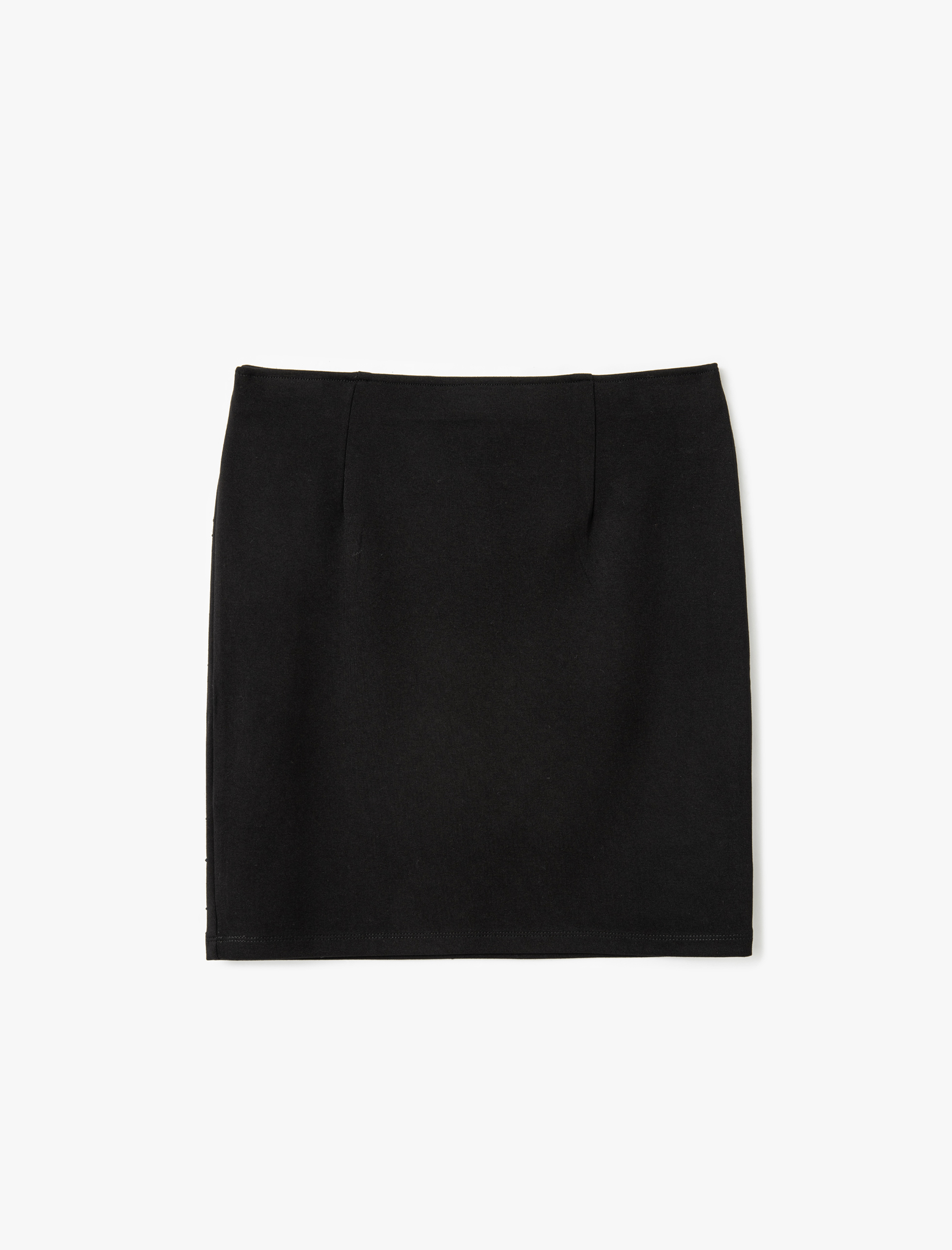   Yüksek Bel Slim Fit Taş Detaylı Mini Abiye Etek