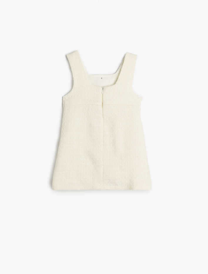 Kız Bebek Fiyonk Detaylı Askılı Jile Elbise