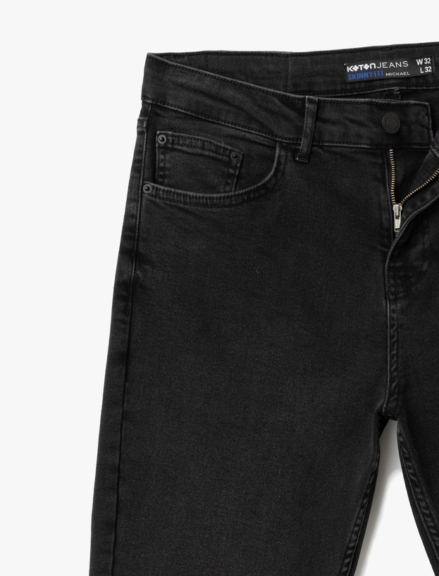 Normal Bel Pamuklu Skinny Fit Jean Pantolon - Michael Jean_2