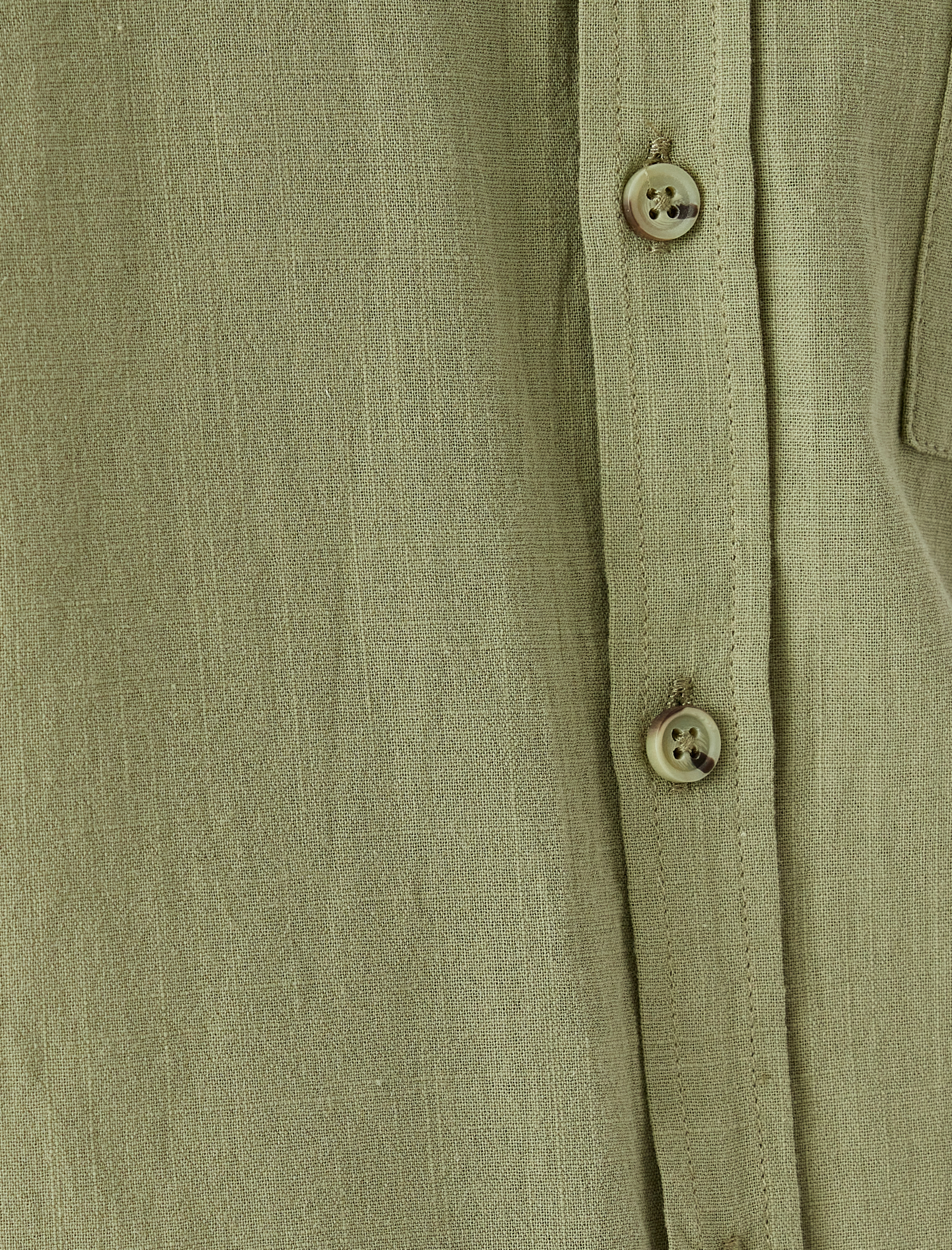 Kısa Kollu Pamuklu Cep Detaylı Slim Fit Gömlek