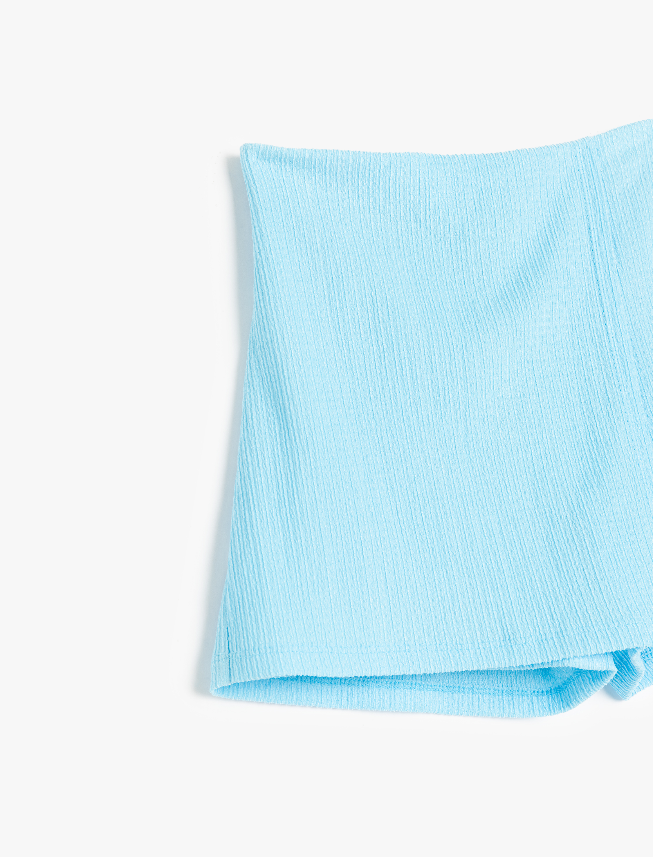  Kız Çocuk Dokulu Rahat Kesim Basic Şort Etek