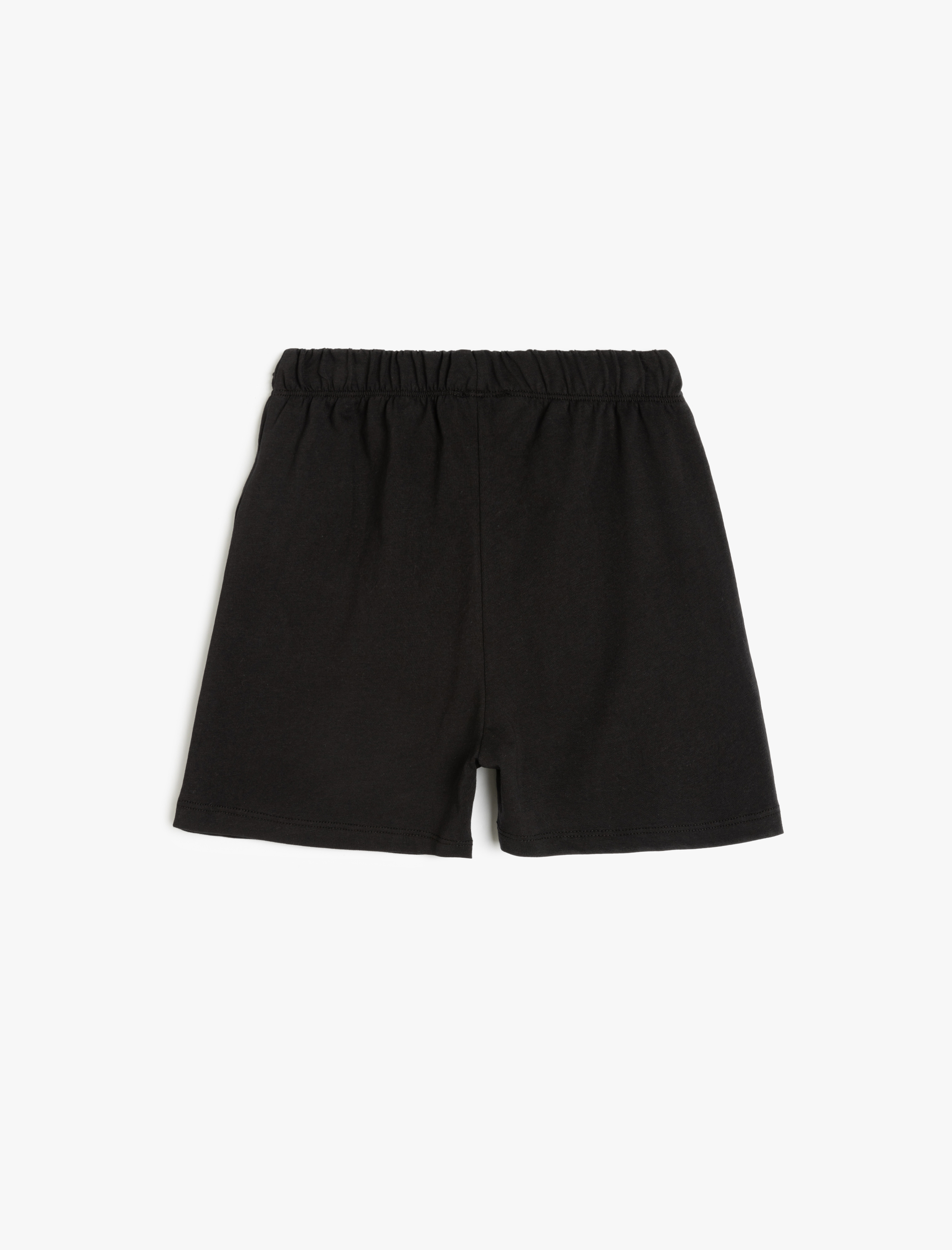  Kız Çocuk Beli Lastikli Kelebek Baskılı Pamuklu Basic Şort