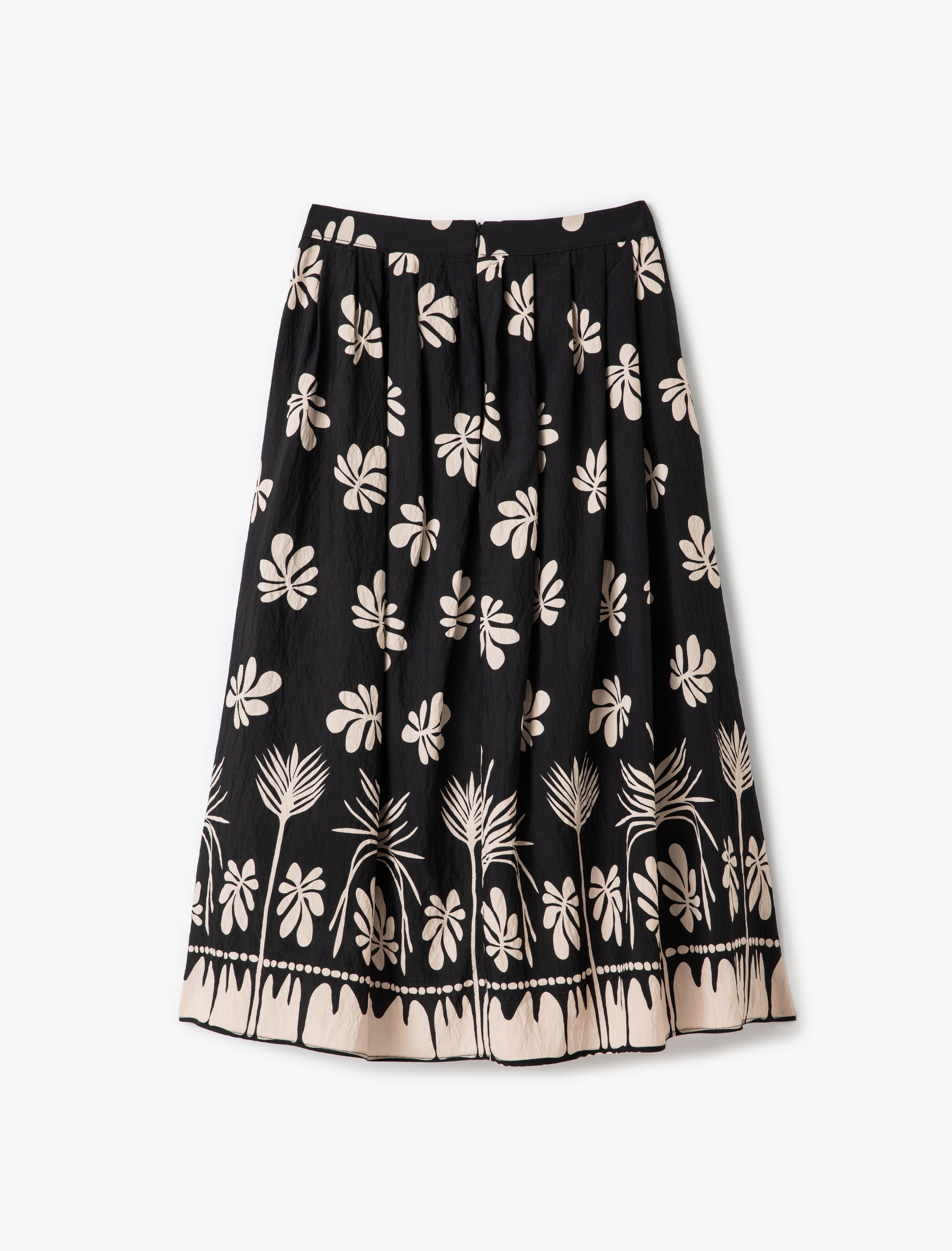   Standart Bel Midi Boy Çiçekli Viskon Kloş Çan Etek