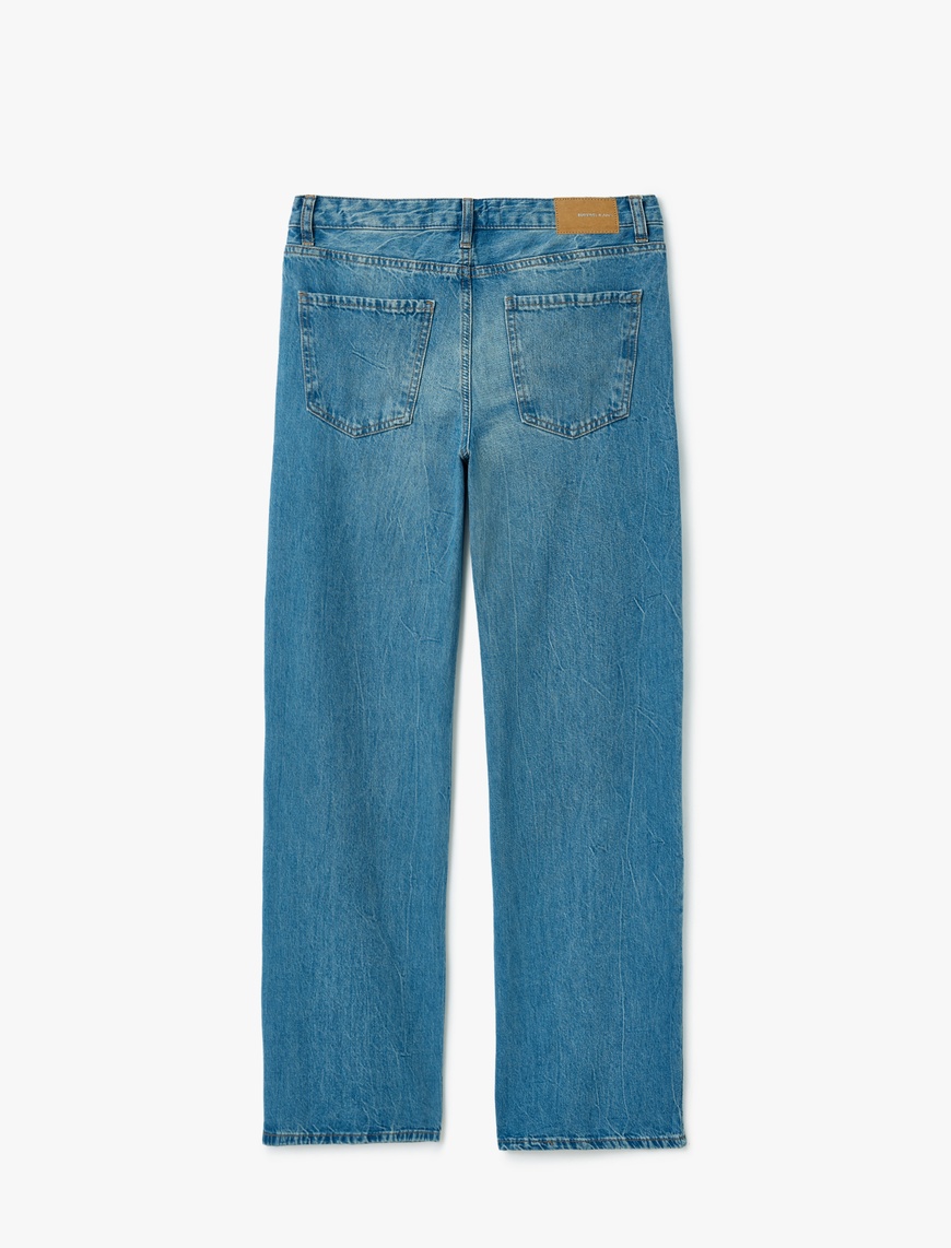   Rahat Kalıp Geniş Paça Denim Pantolon - Wide Leg Jeans