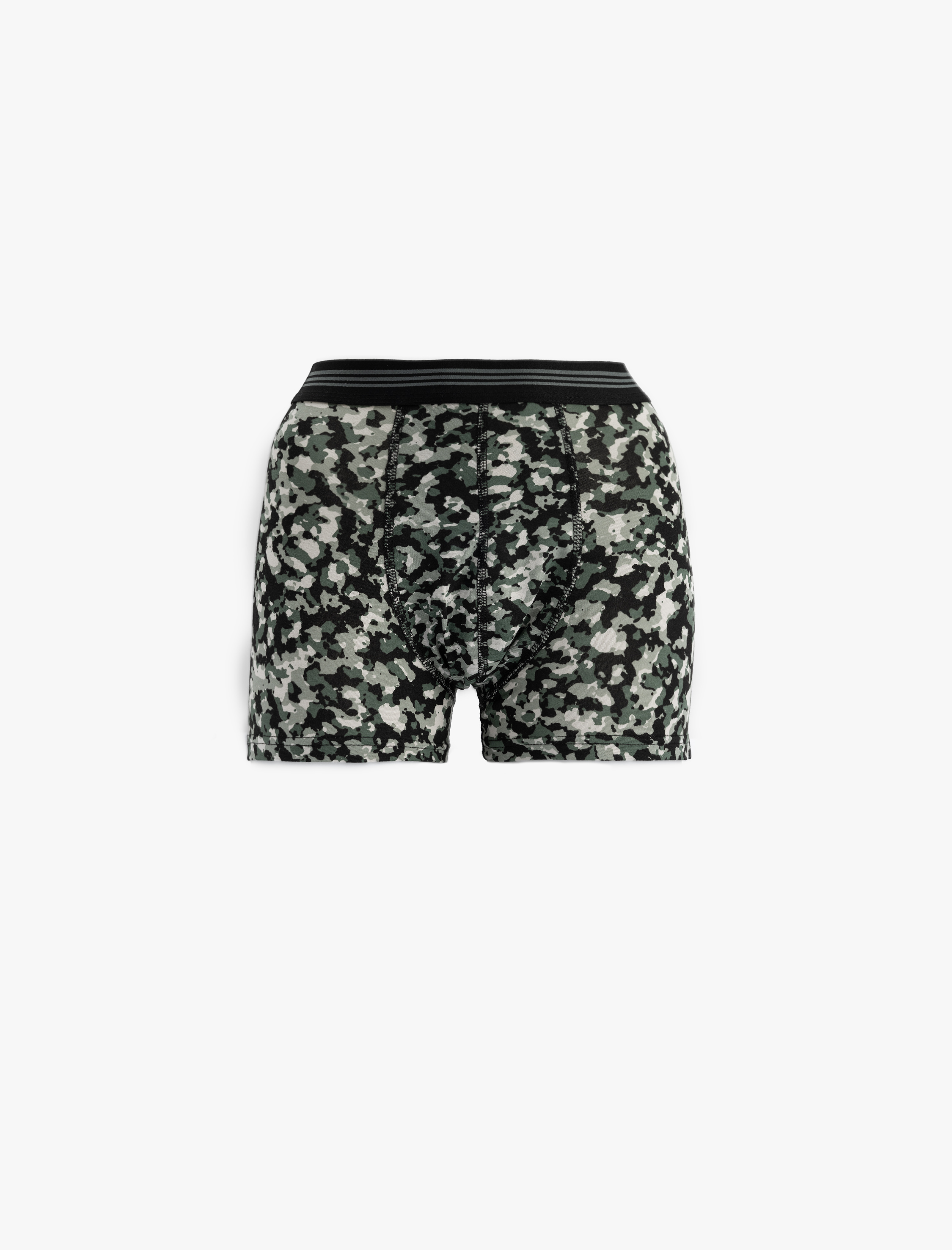 Kamuflaj Desenli Pamuklu 3'lü Boxer Seti