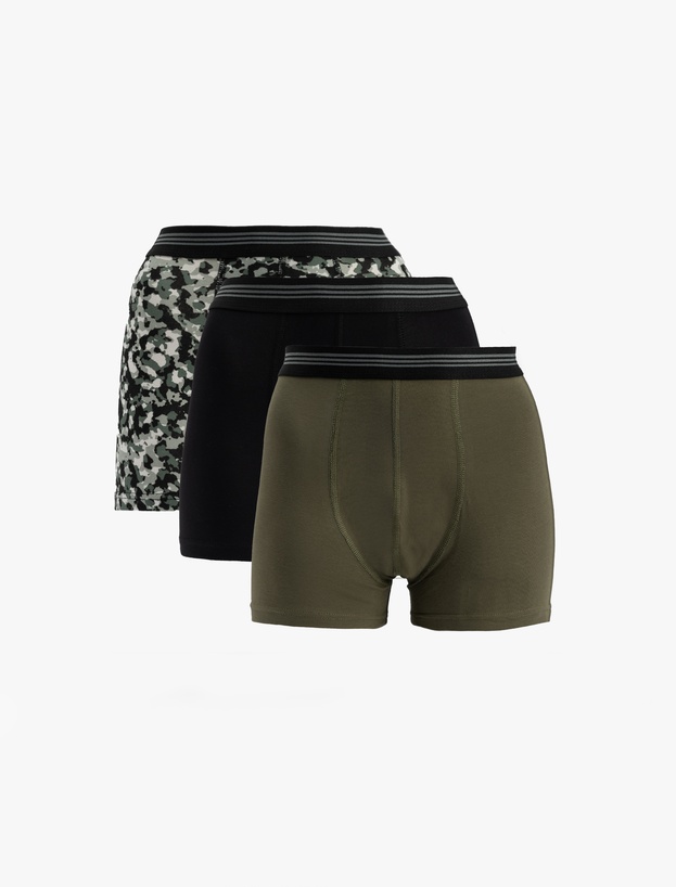 Kamuflaj Desenli Pamuklu 3'lü Boxer Seti_0