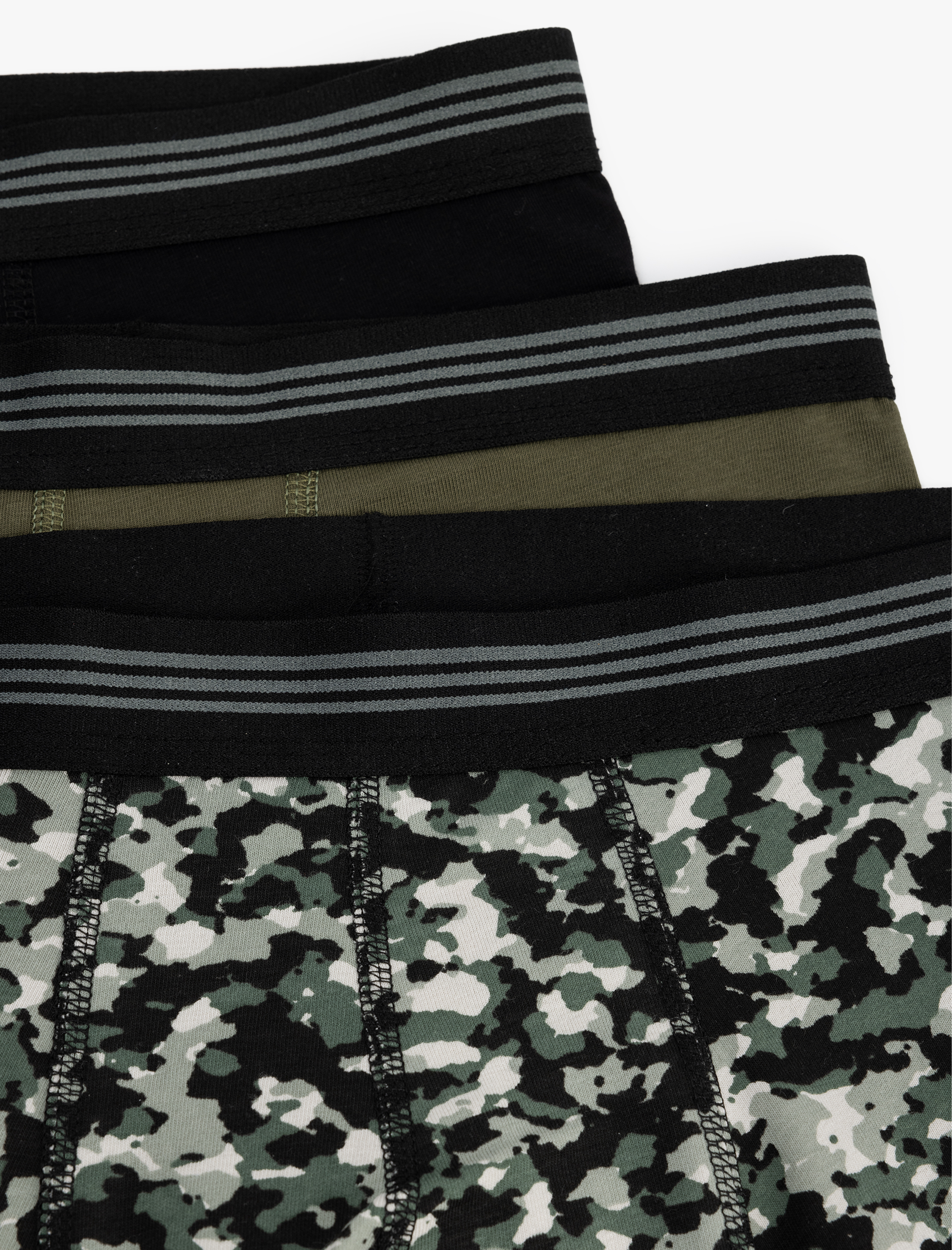 Kamuflaj Desenli Pamuklu 3'lü Boxer Seti