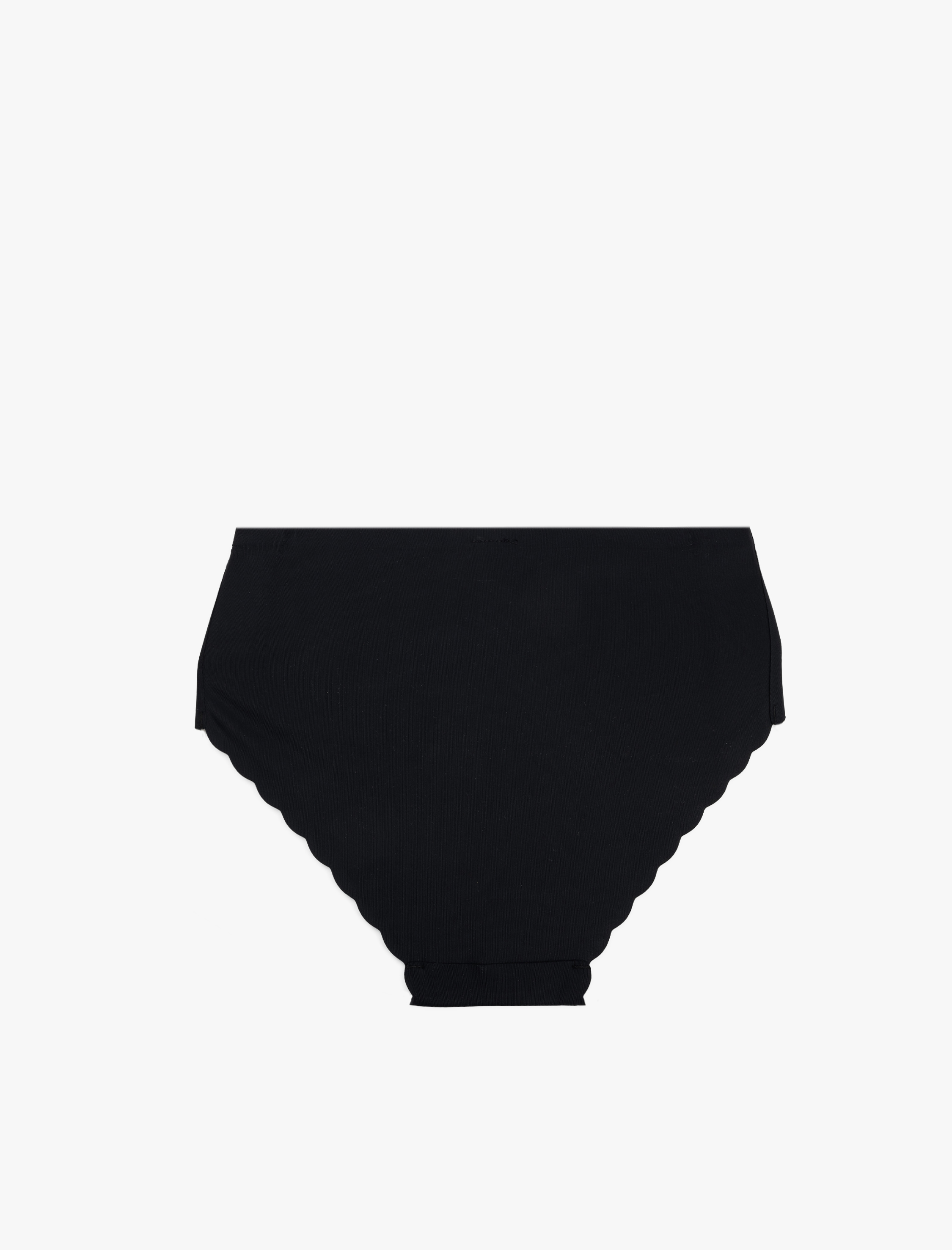   Vücudu Saran Hafif Kumaş Yüksek Bel Lazer Kesim Dikişsiz Külot