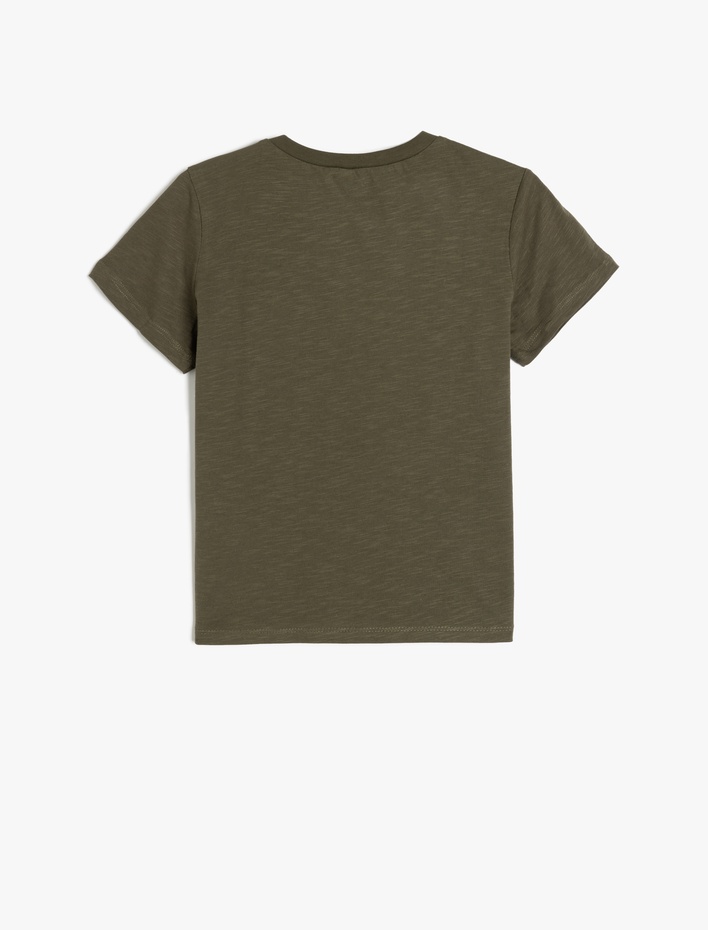 Erkek Çocuk Pamuklu Oyun Temalı Baskılı Kısa Kollu Bisiklet Yaka Tişört