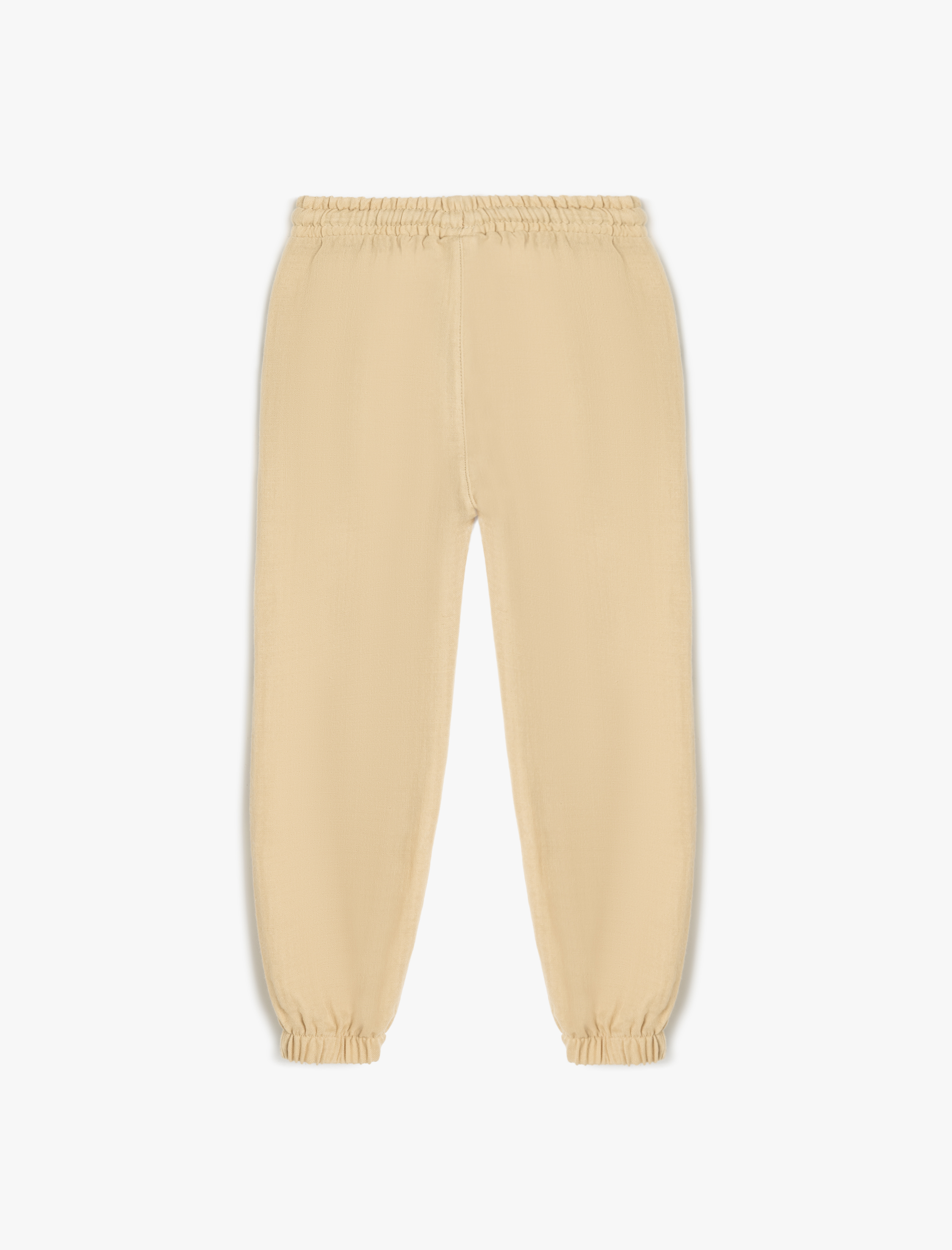  Erkek Bebek Pamuklu Beli Bağcıklı Cepli Basic Müslin Jogger Pantolon