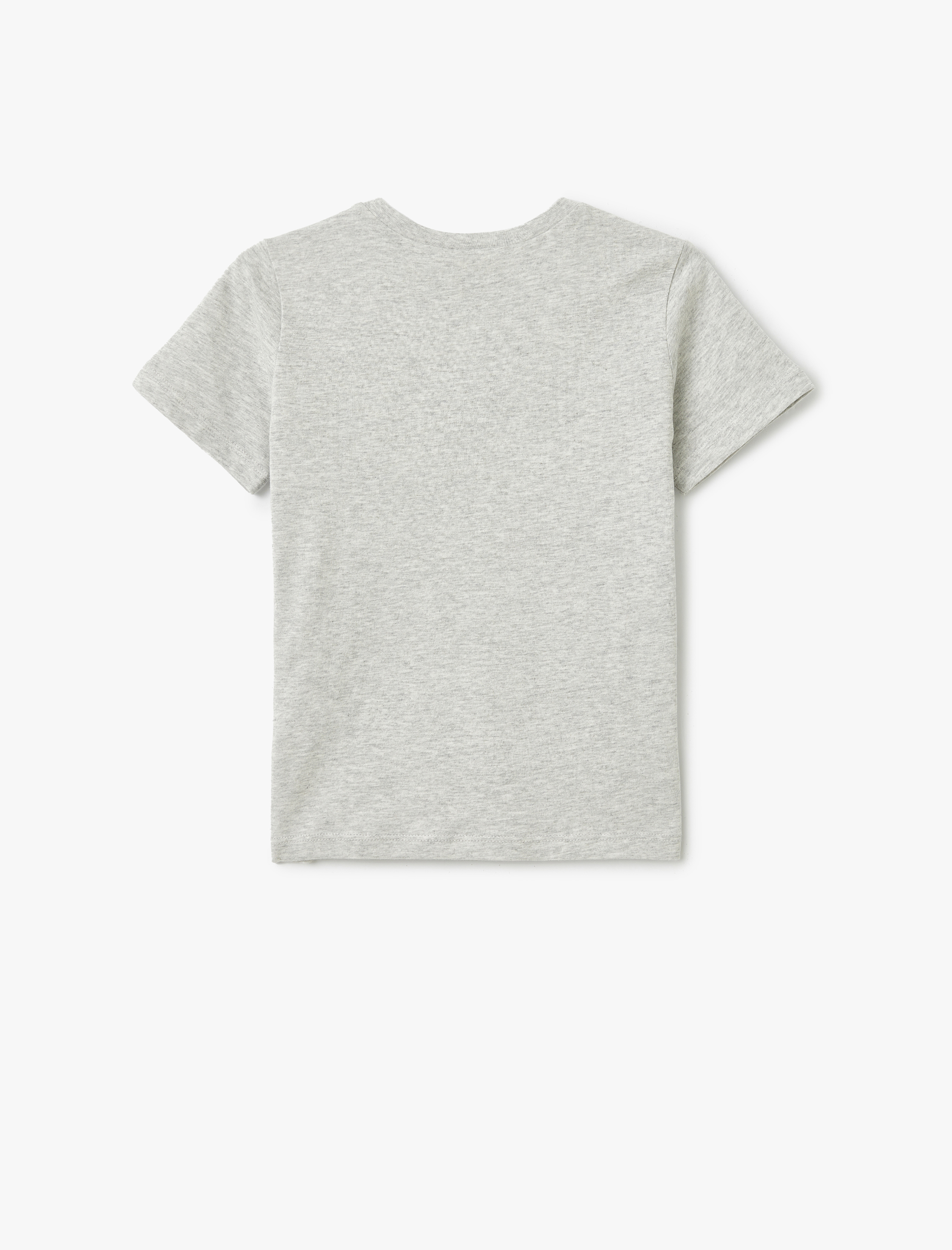  Erkek Çocuk Dinozor Baskılı Bisiklet Yaka Kısa Kollu Pamuklu Tişört