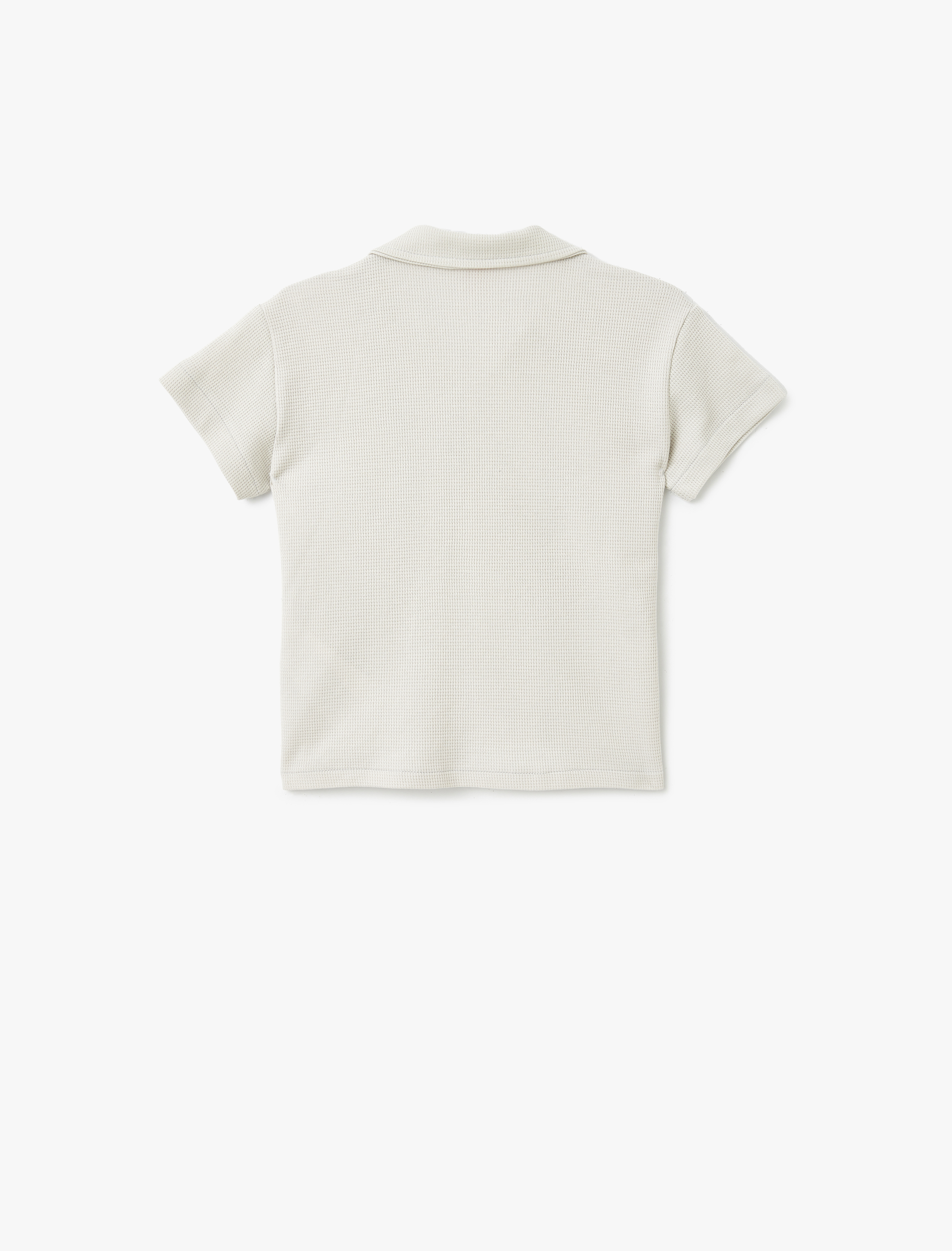  Erkek Bebek Kısa Kollu Cep Detaylı Pamuklu Basic Polo Yaka Tişört