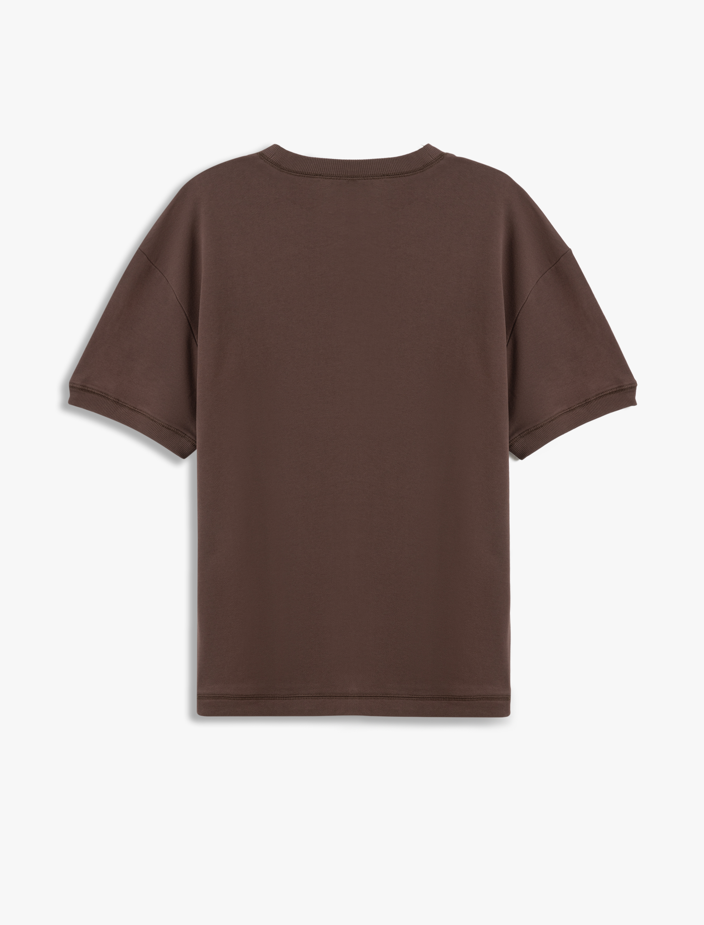   Kısa Kollu Bisiklet Yaka Pamuklu Tok Kumaş Basic Oversize Tişört