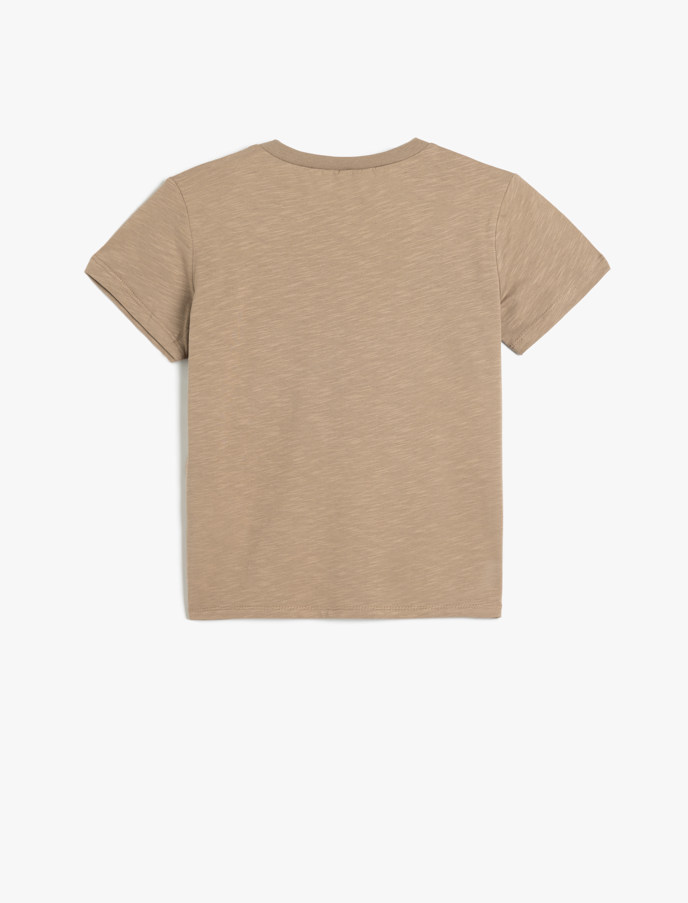  Erkek Çocuk Dinozor Baskılı Bisiklet Yaka Kısa Kollu Pamuklu Tişört