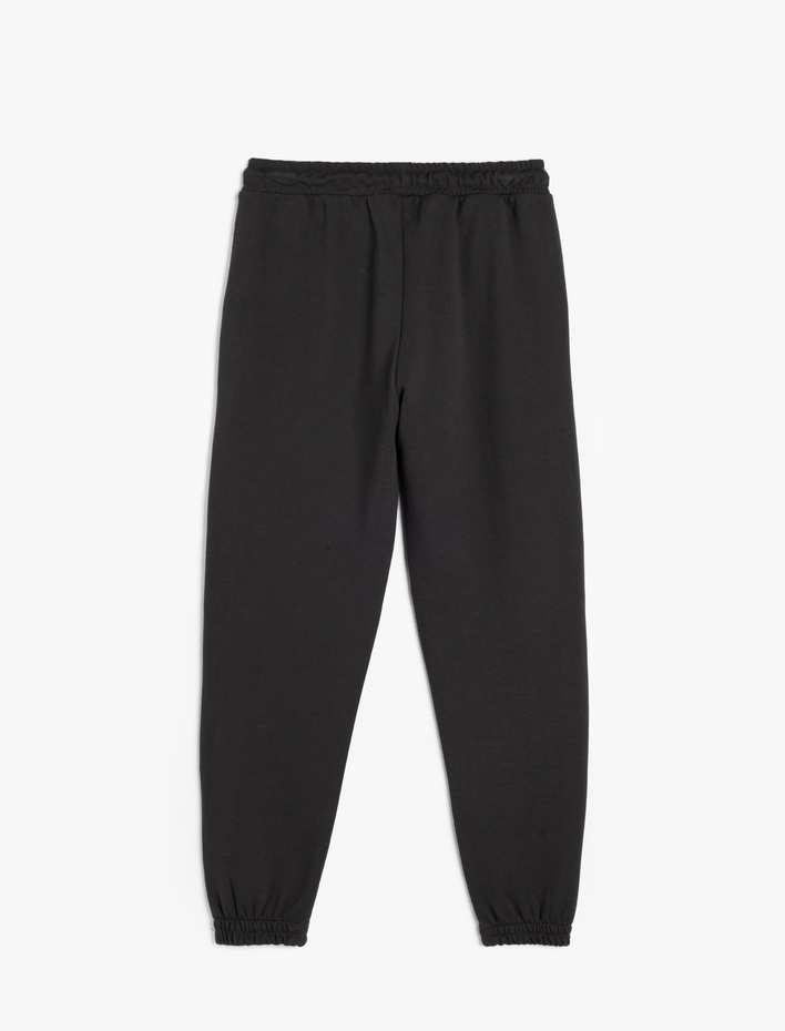  Pamuklu Pike Kumaş Cep Detaylı Beli Bağcıklı Jogger Eşofman Altı