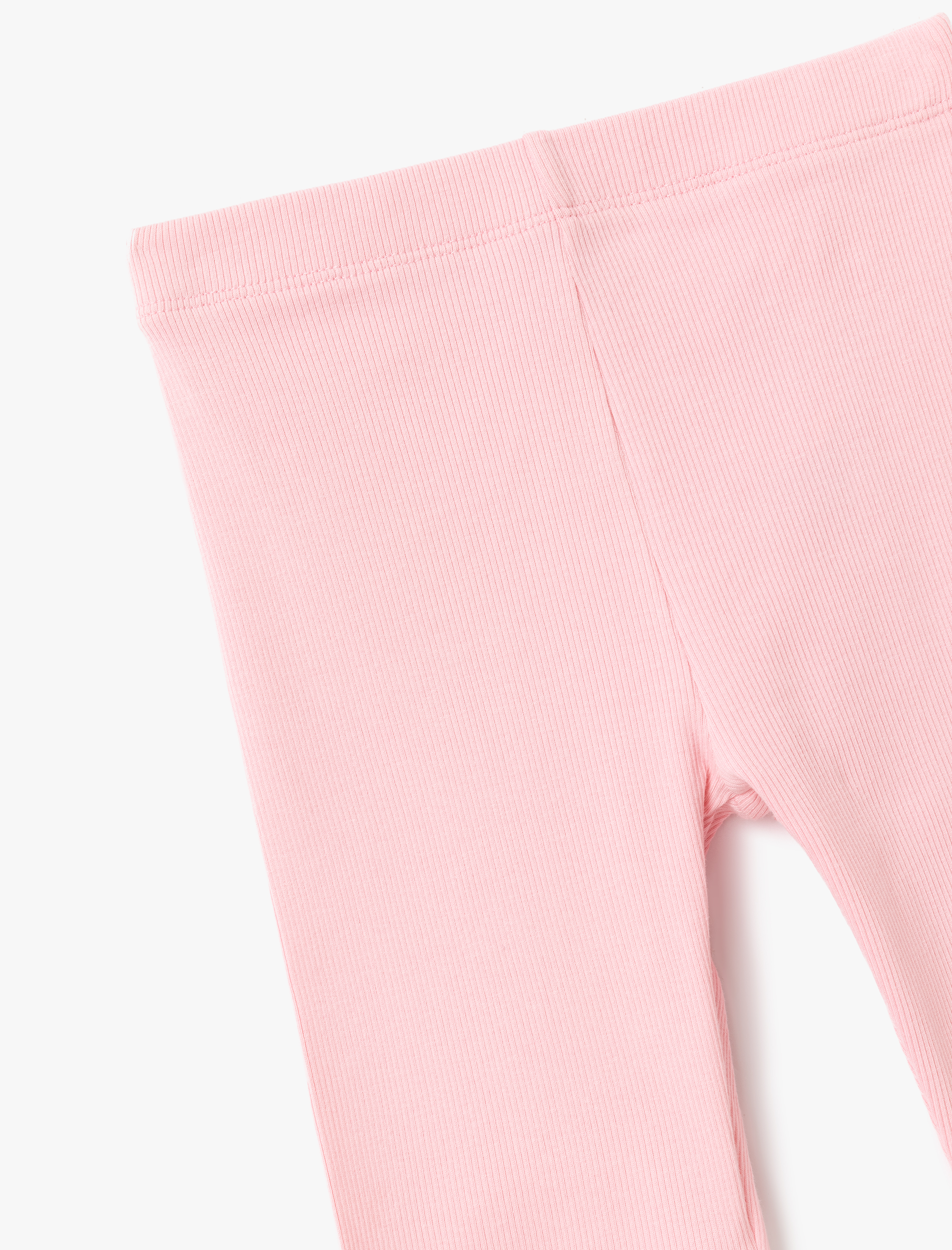  Kız Çocuk Beli Lastikli Pamuklu Basic Kısa Tayt