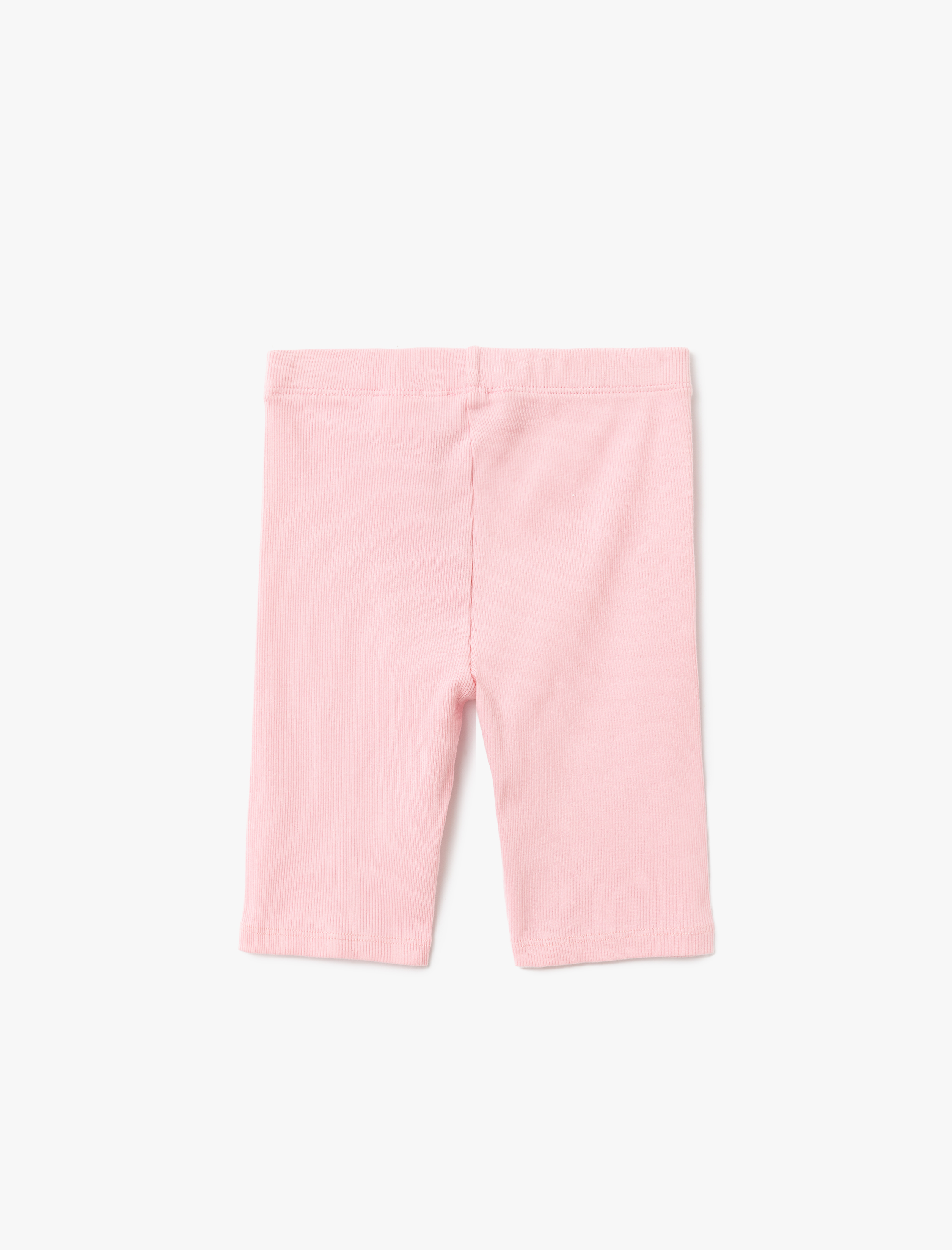  Kız Çocuk Beli Lastikli Pamuklu Basic Kısa Tayt