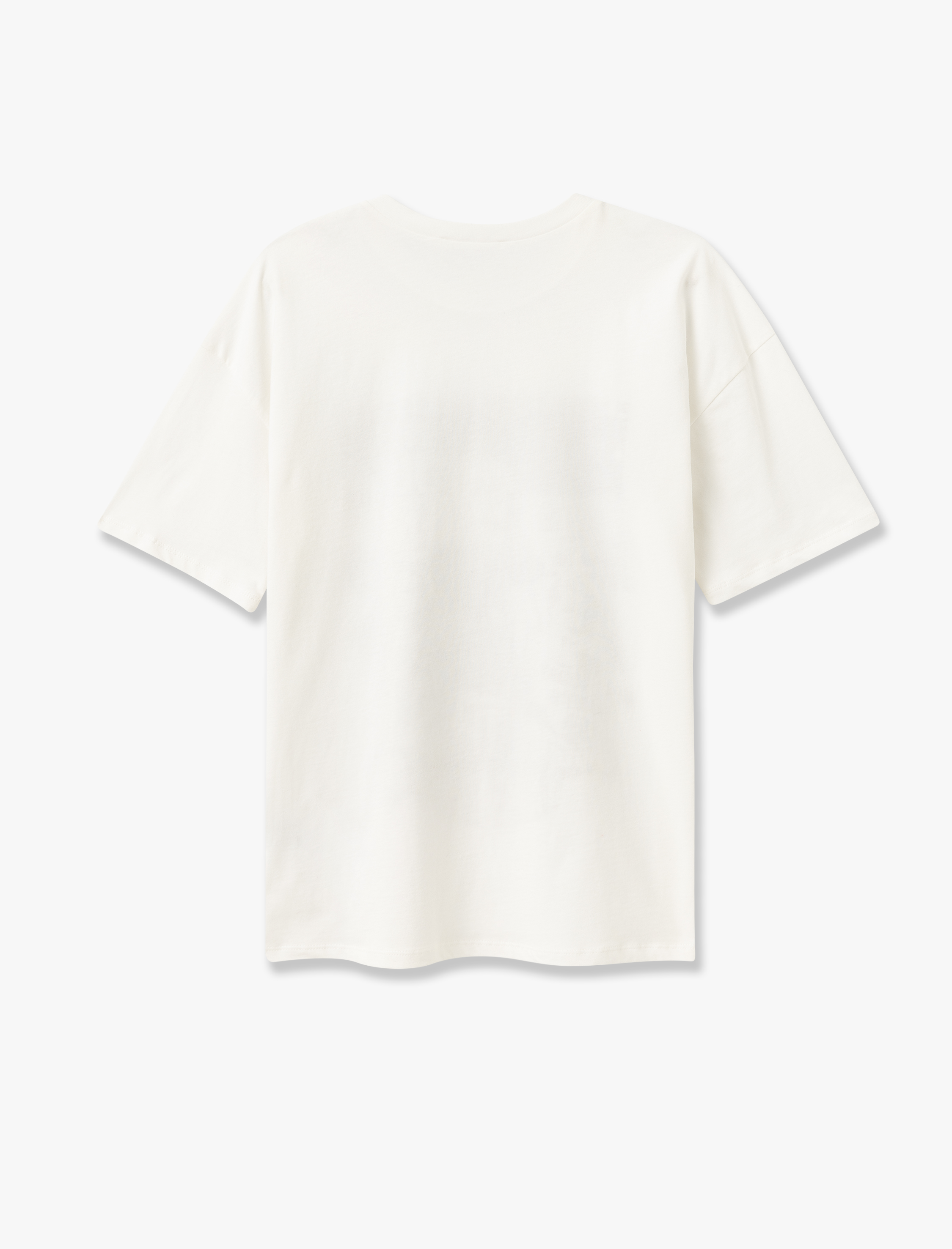   Baskılı Kısa Kollu Bisiklet Yaka Oversize Tişört