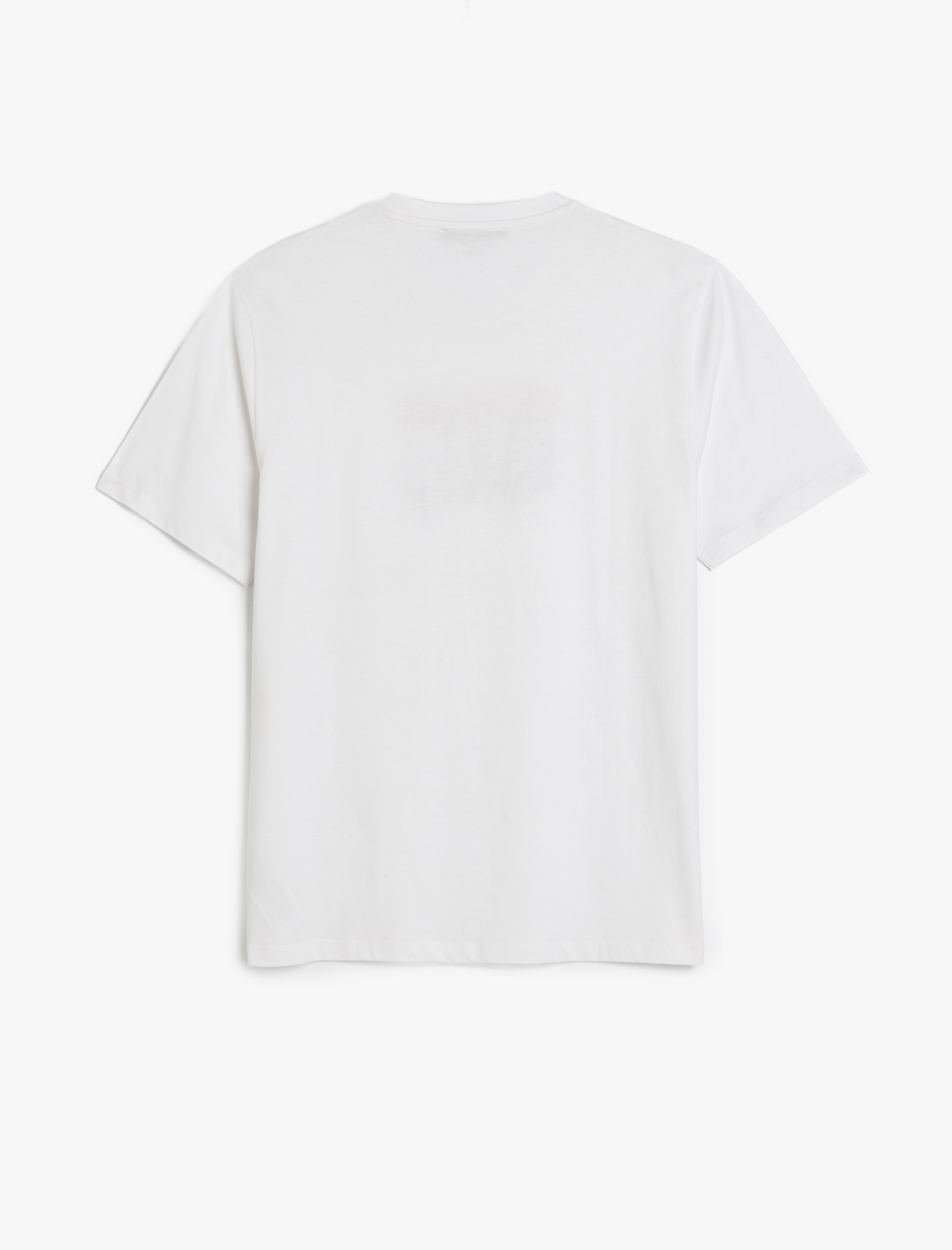   Kısa Kollu Regular Fit Bisiklet Yaka Pamuklu Baskılı Tişört