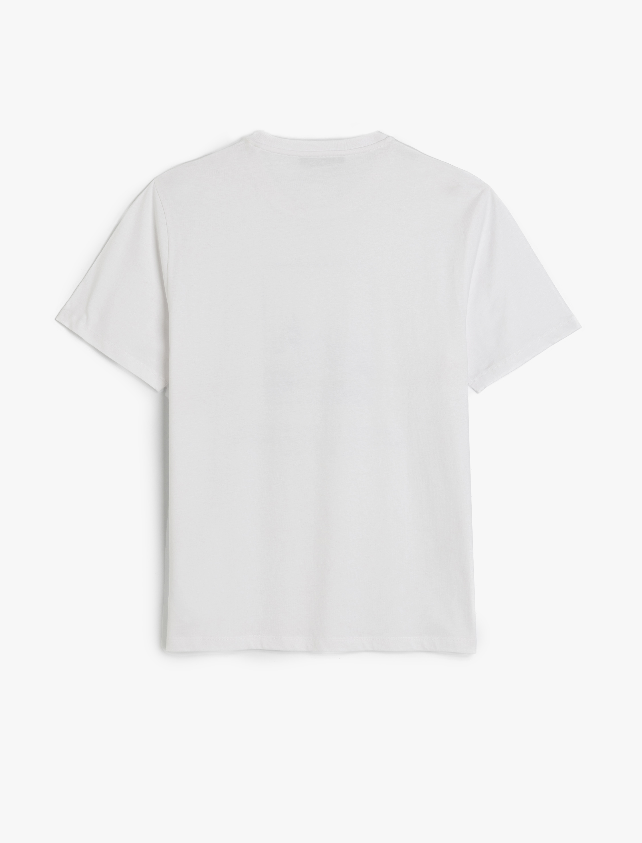   Kısa Kollu Pamuklu Regular Fit Bisiklet Yaka Baskılı Tişört