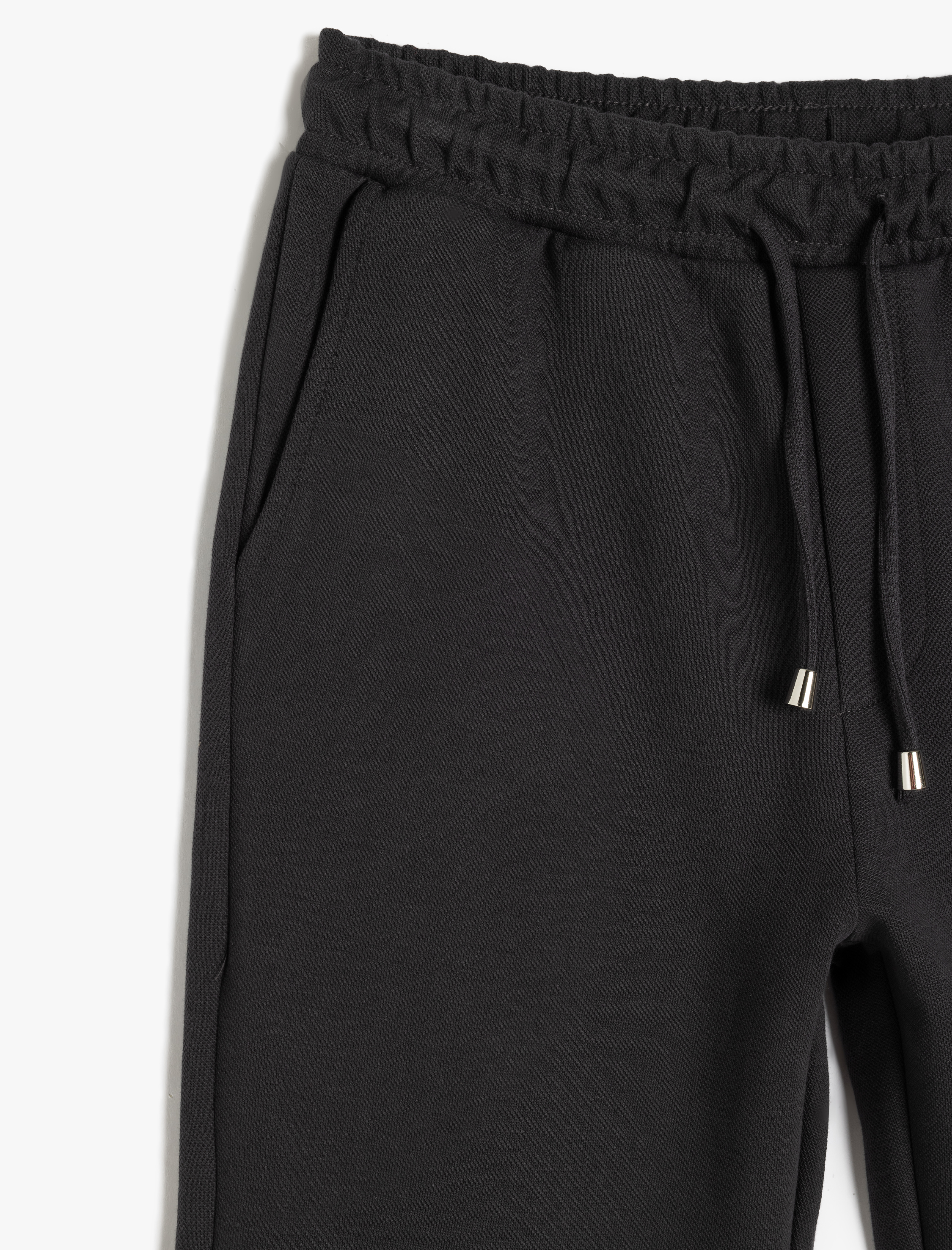   Pamuklu Pike Kumaş Cep Detaylı Beli Bağcıklı Jogger Eşofman Altı