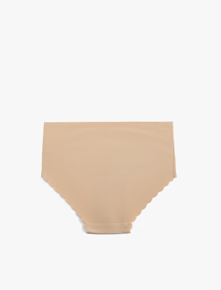  Vücudu Saran Hafif Kumaş Yüksek Bel Lazer Kesim Dikişsiz Külot