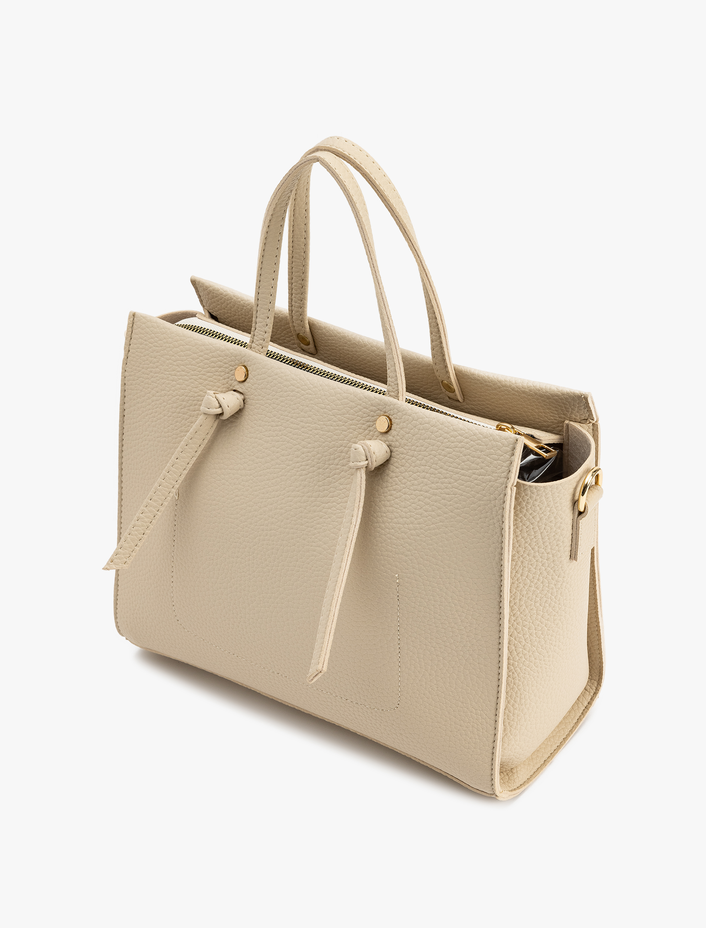  Kadın Suni Deri Fermuarlı Saplı Askılı Çapraz Çanta