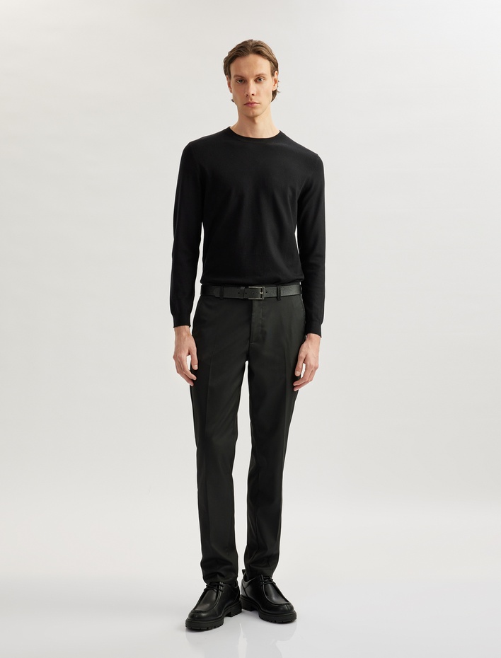  Basic Triko Sweatshirt Bisiklet Yaka Uzun Kollu