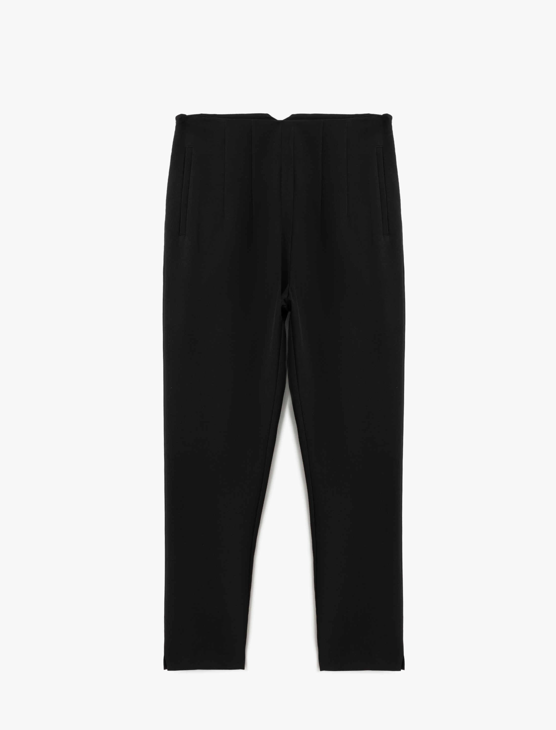   Yüksek Bel Slim Cigarette Kumaş Pantolon