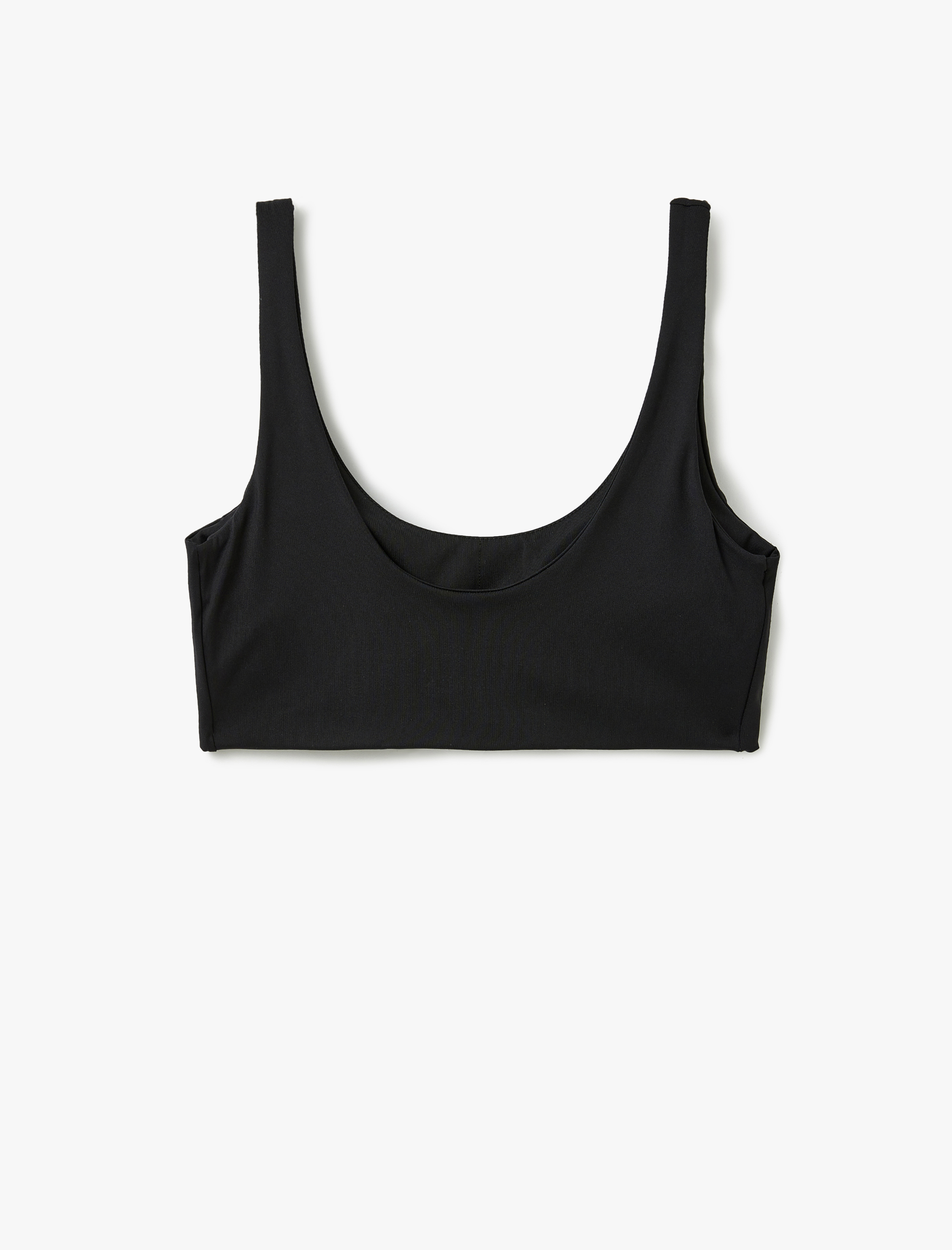   Kaplı U Yaka Kolsuz Sporcu Sütyeni