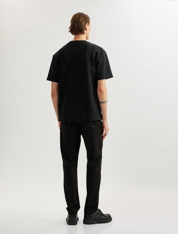  Düğmeli Pamuklu Slim Straight Fit Jean Pantolon - Chadwick Jean