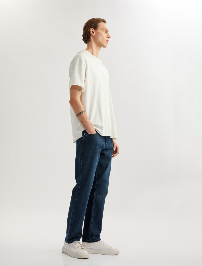  Normal Bel Düz Kesim Straight Fit Jean Pantolon - Mark Jean