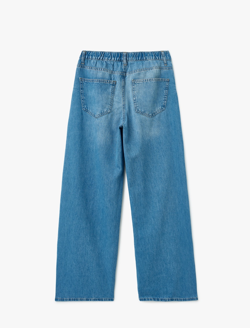   Rahat Kalıp Geniş Paça Denim Pantolon - Wide Leg Jeans