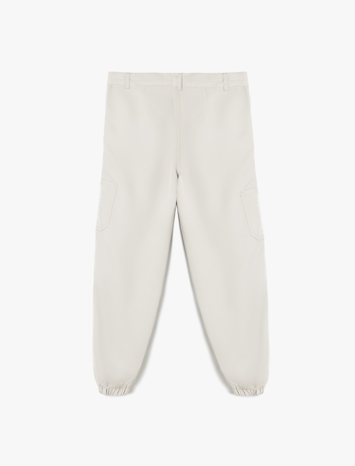 Kız Çocuk Cep Detaylı Modal Karışımlı Jogger Pantolon