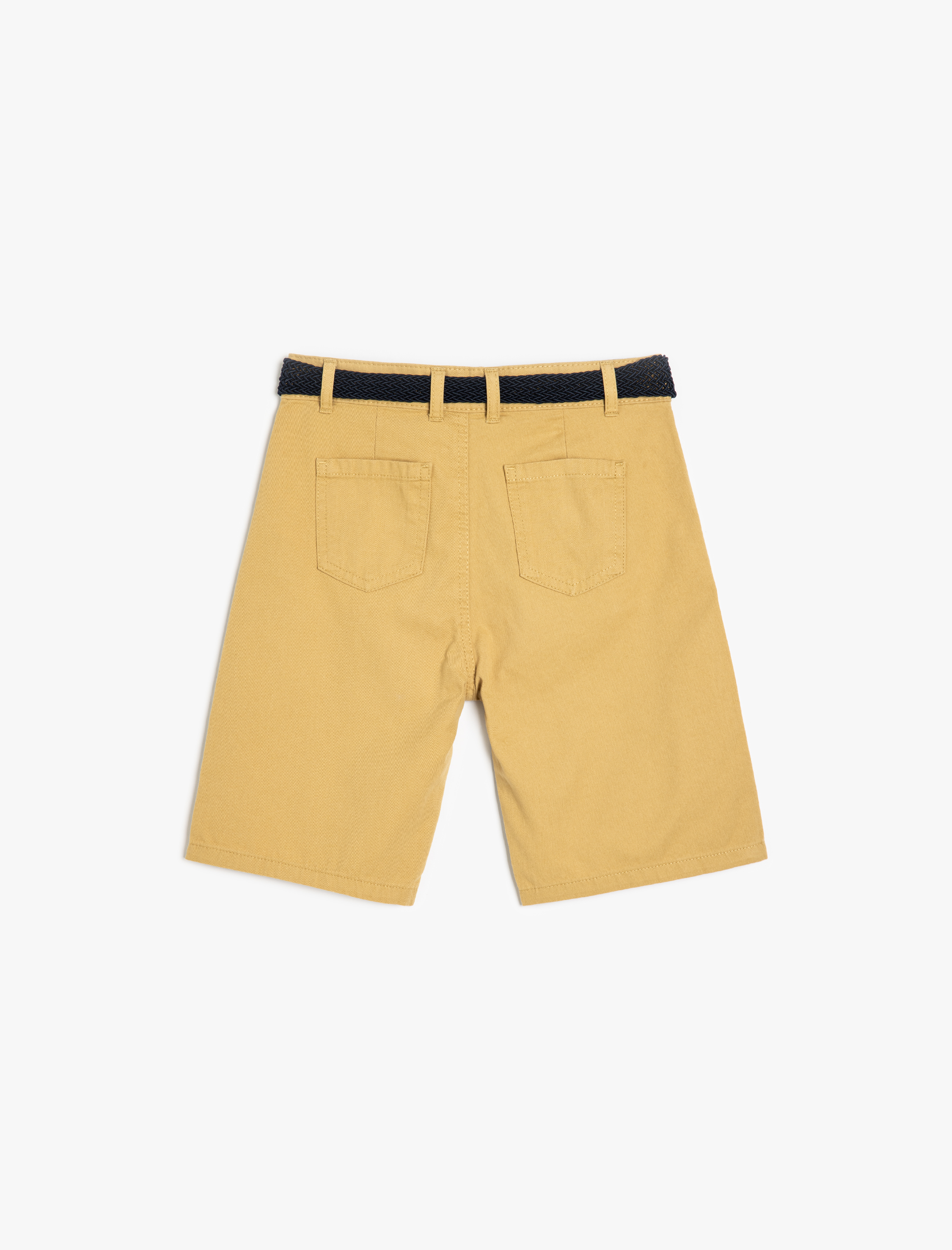  Erkek Çocuk Pamuklu Kemer Detaylı Cepli Bermuda Şort