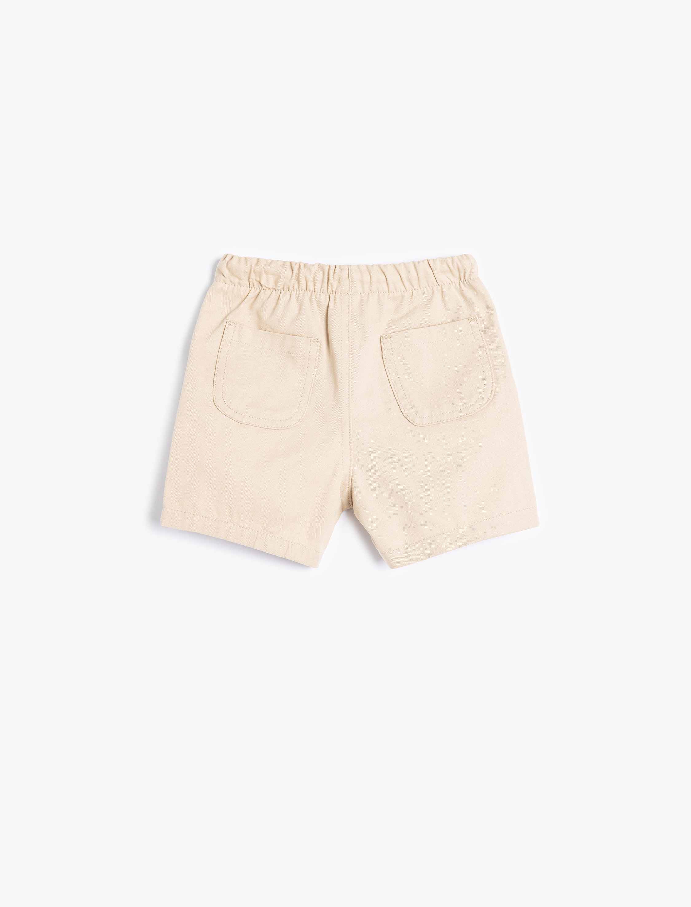  Erkek Bebek Pamuklu Cep Detaylı Beli Bağlamalı Basic Şort