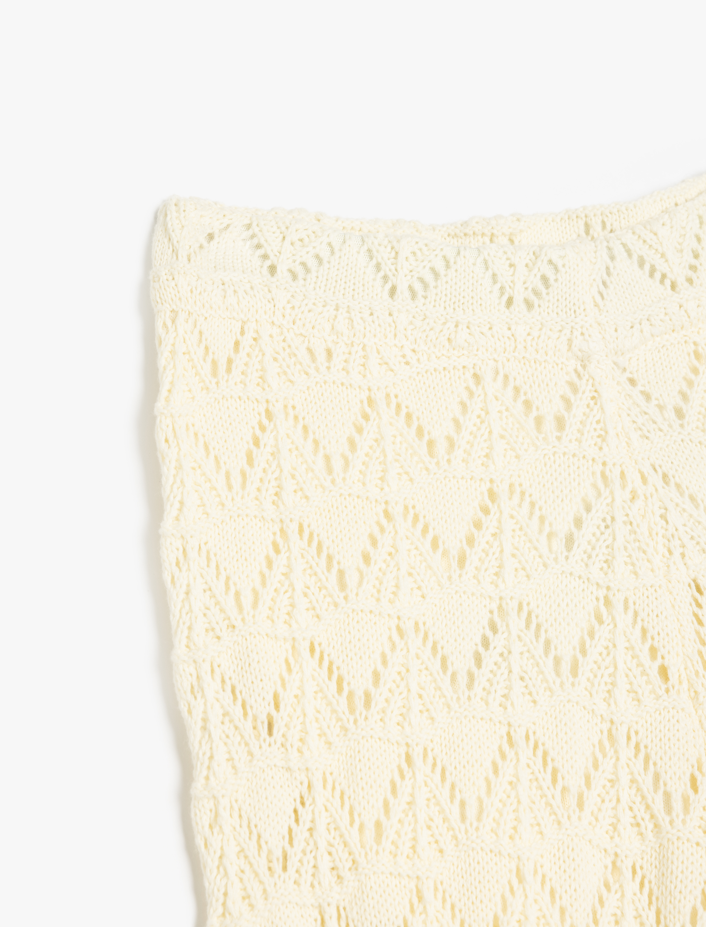  Kız Çocuk Beli Lastikli Pamuklu Ajurlu İspanyol Paça Pantolon