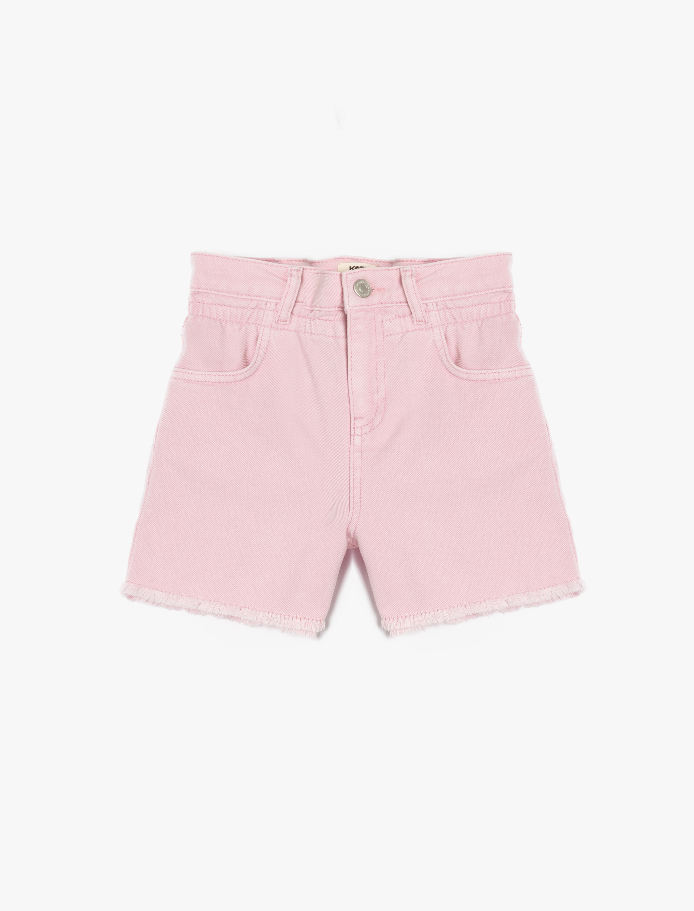 Koton Pamuklu Düğme ve Cep Detaylı Basic Denim Şort -1
