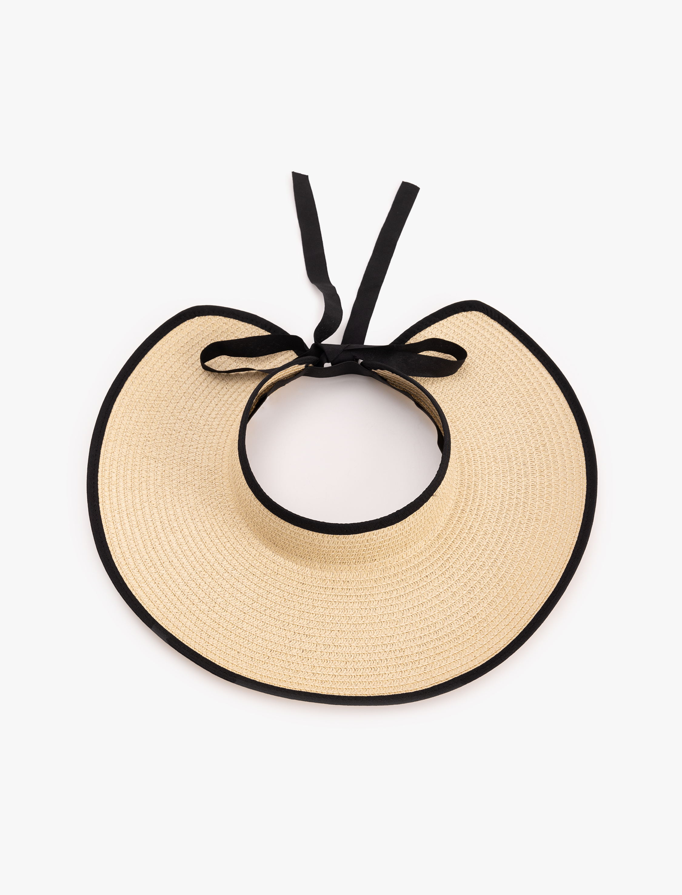  Kadın Geniş Kenarlı Hasır Vizör Şapka