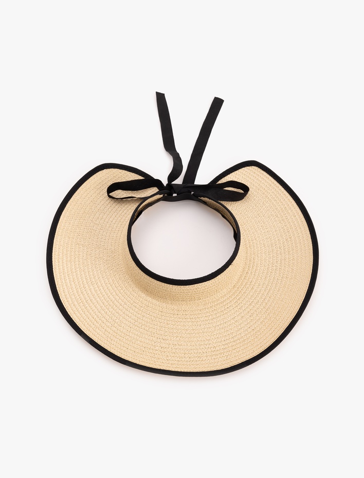 Kadın Geniş Kenarlı Hasır Vizör Şapka