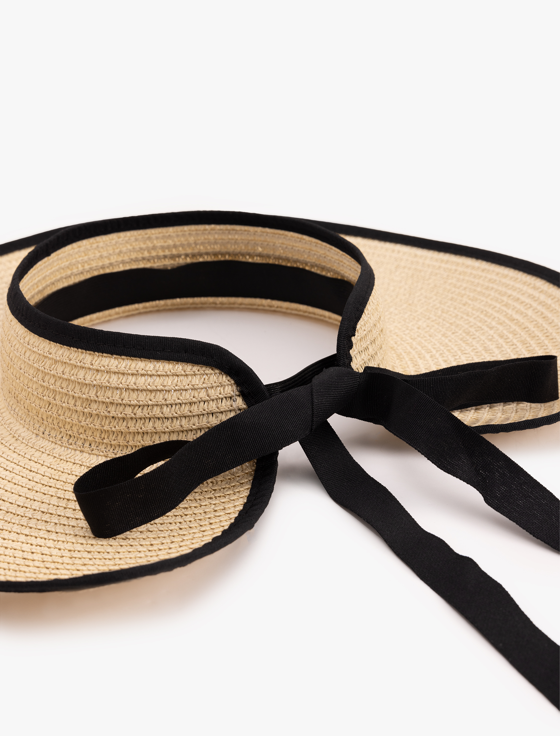  Kadın Geniş Kenarlı Hasır Vizör Şapka