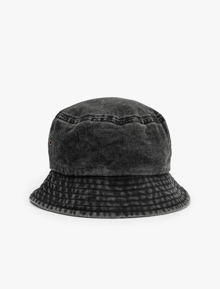 Erkek Yıkamalı Pamuklu Bucket Şapka