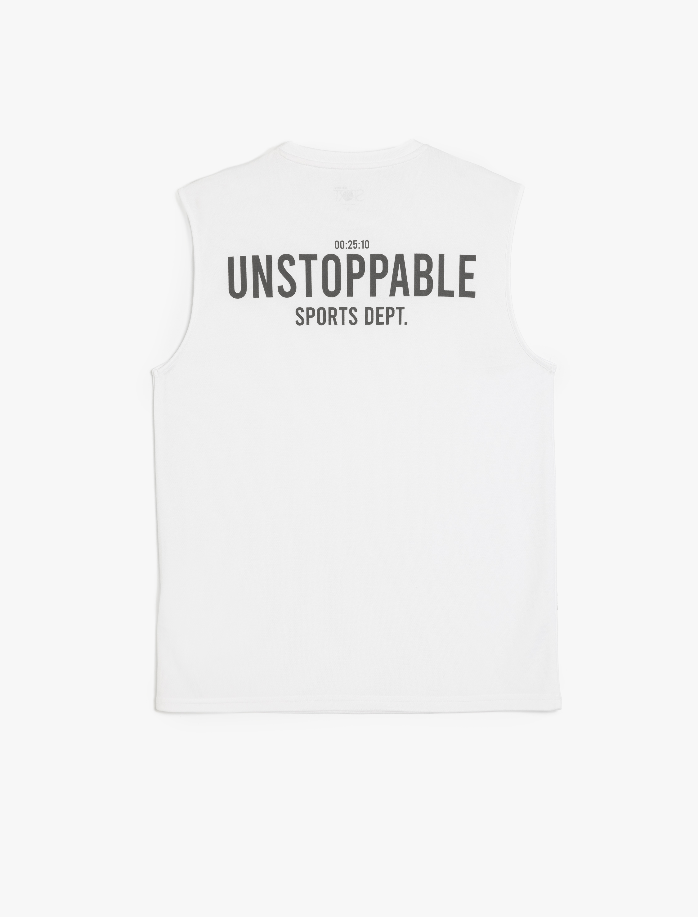   Bisiklet Yaka Slogan Baskılı Oversize Spor Kolsuz Tişört